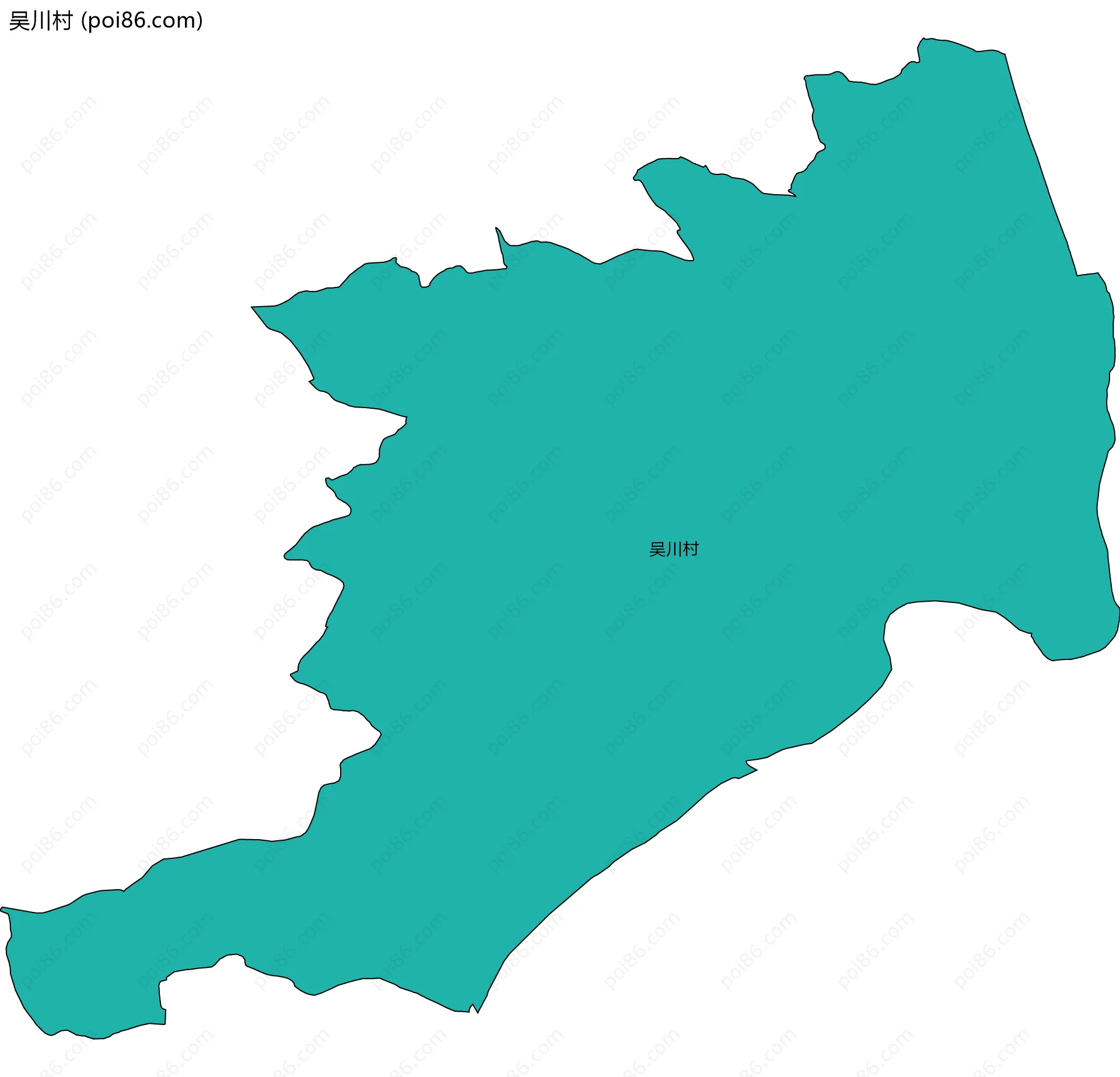 吴川村边界地图