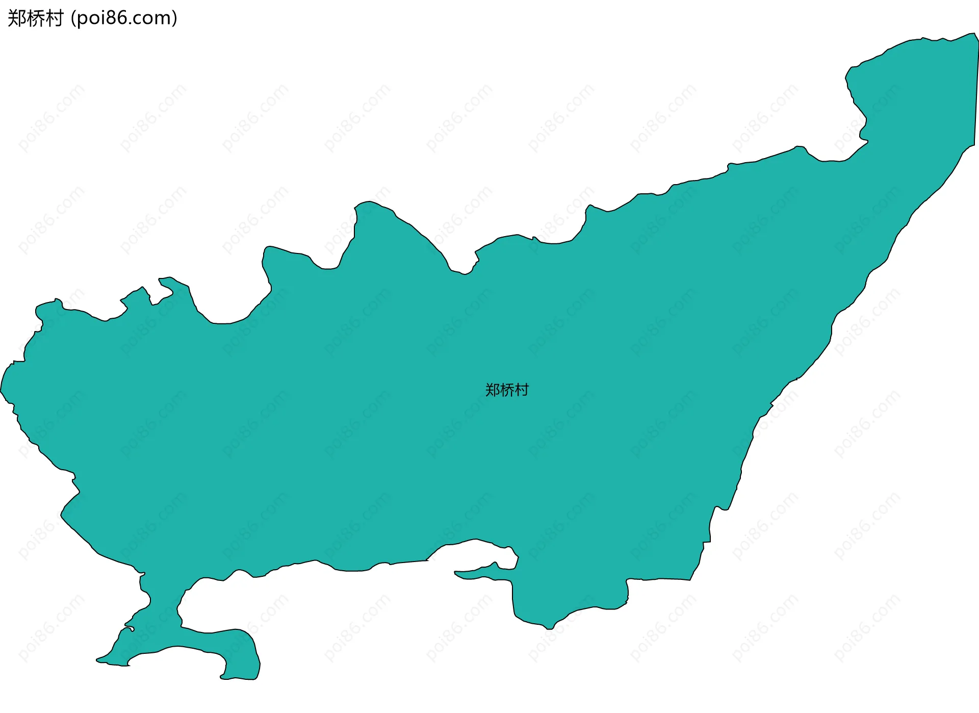 郑桥村边界地图