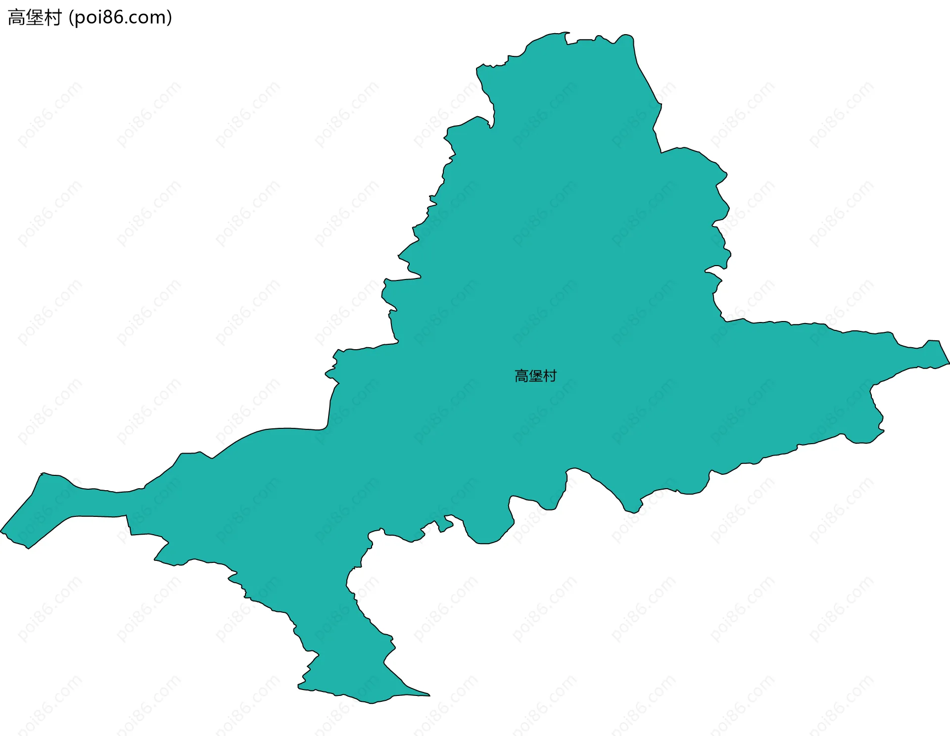 高堡村边界地图