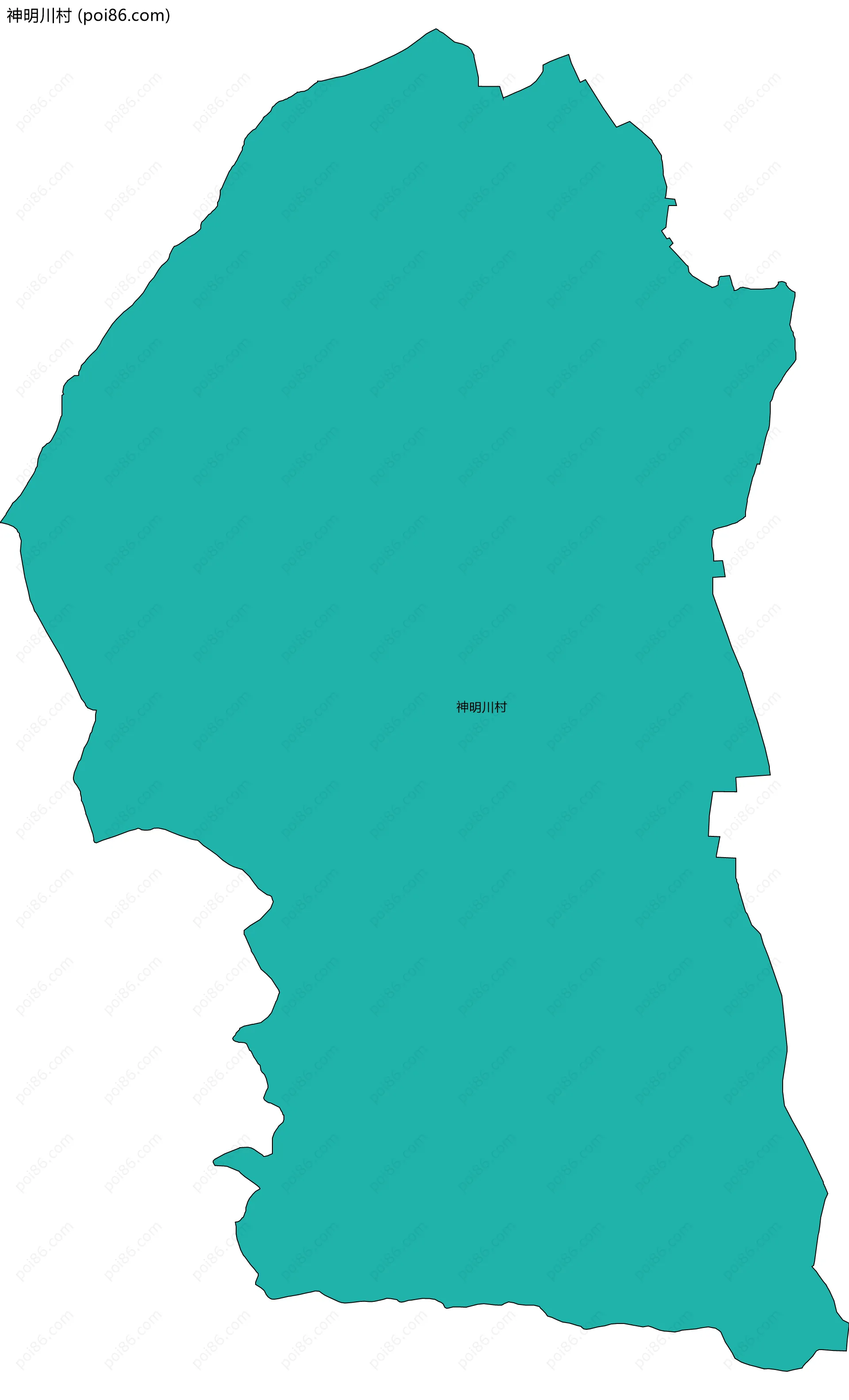 神明川村边界地图