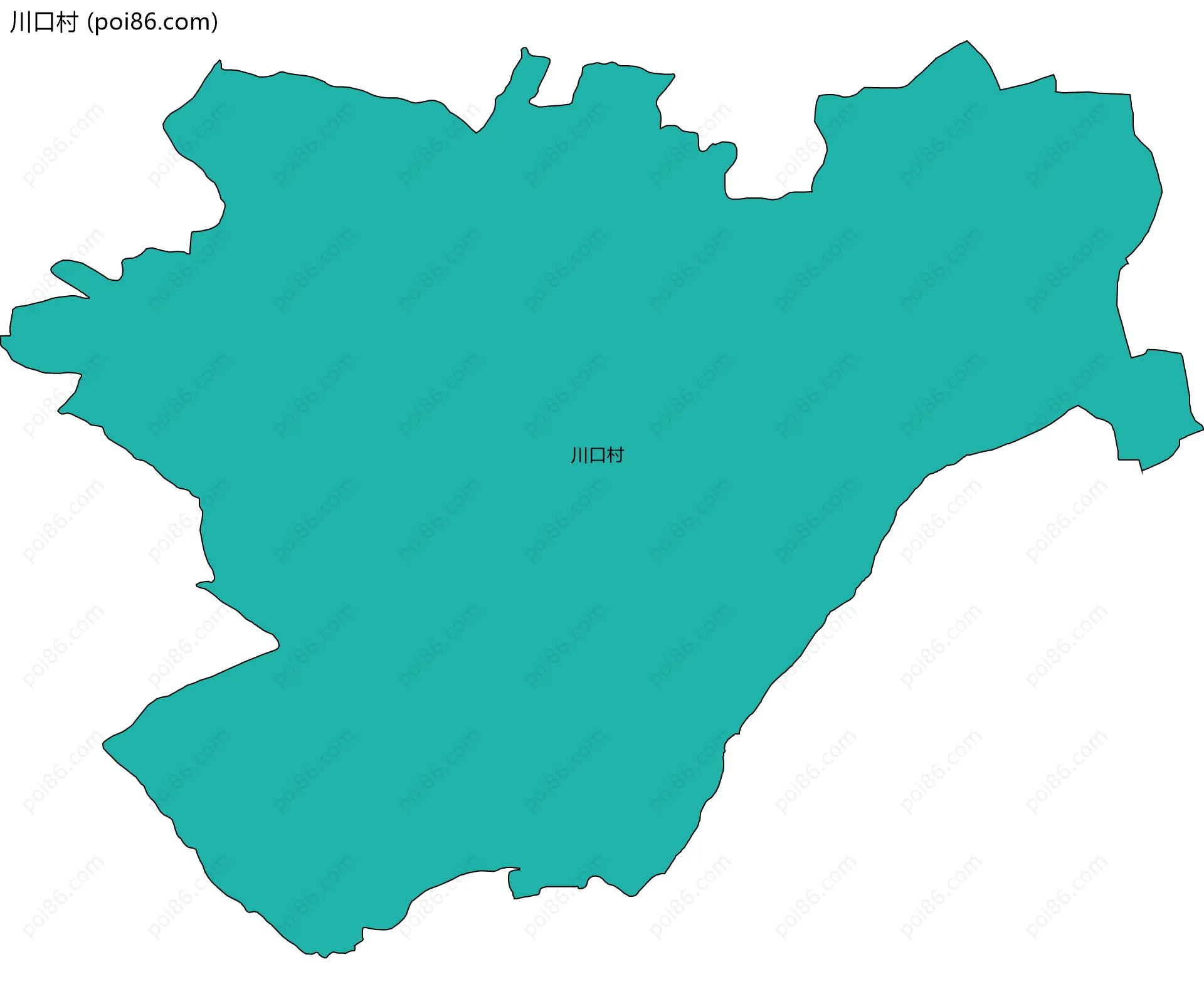 川口村边界地图
