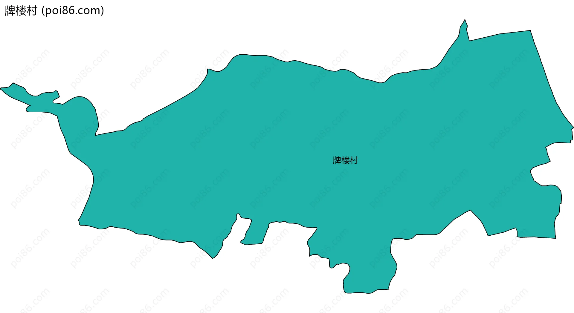 牌楼村边界地图