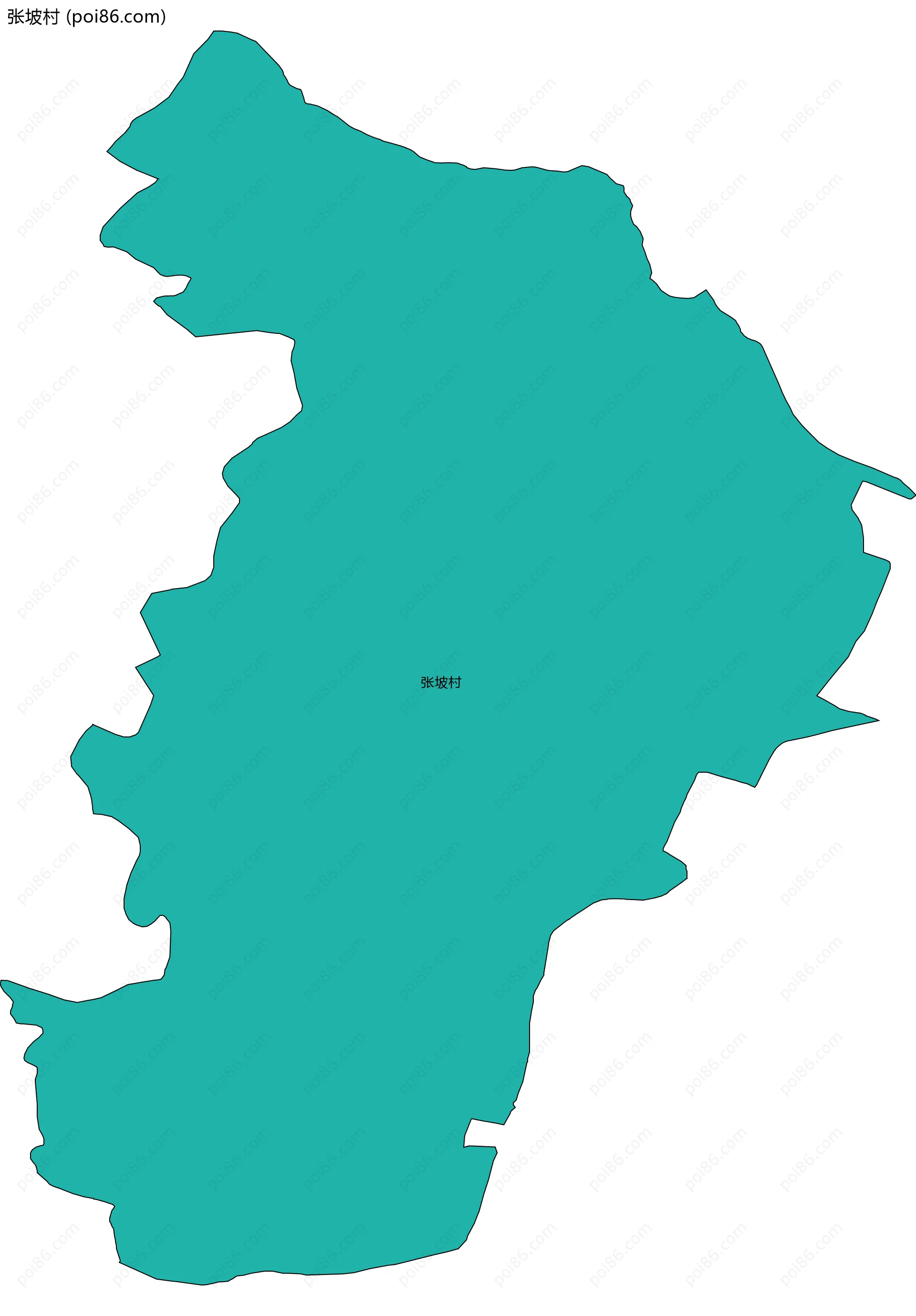 张坡村边界地图