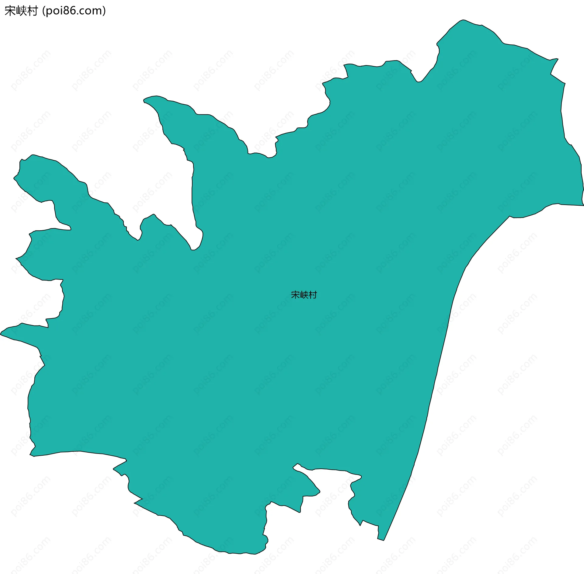 宋峡村边界地图