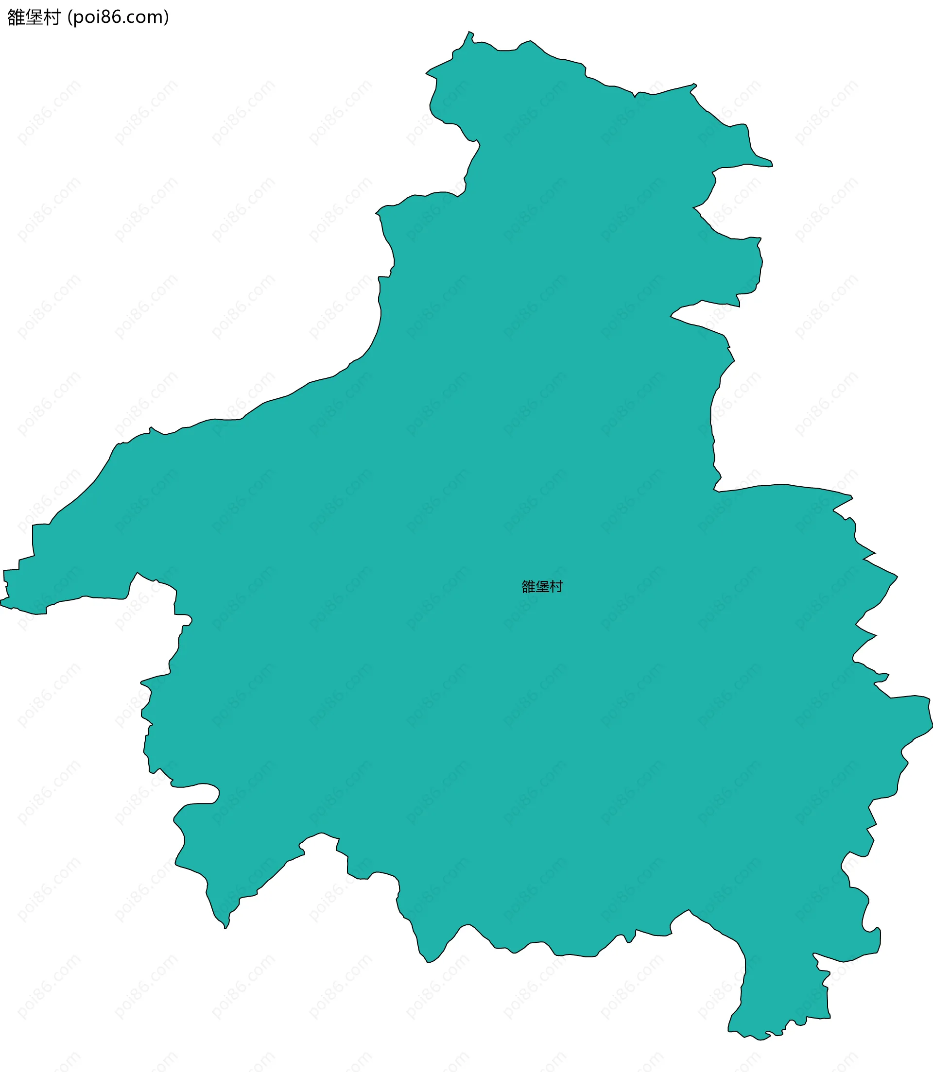 雒堡村边界地图