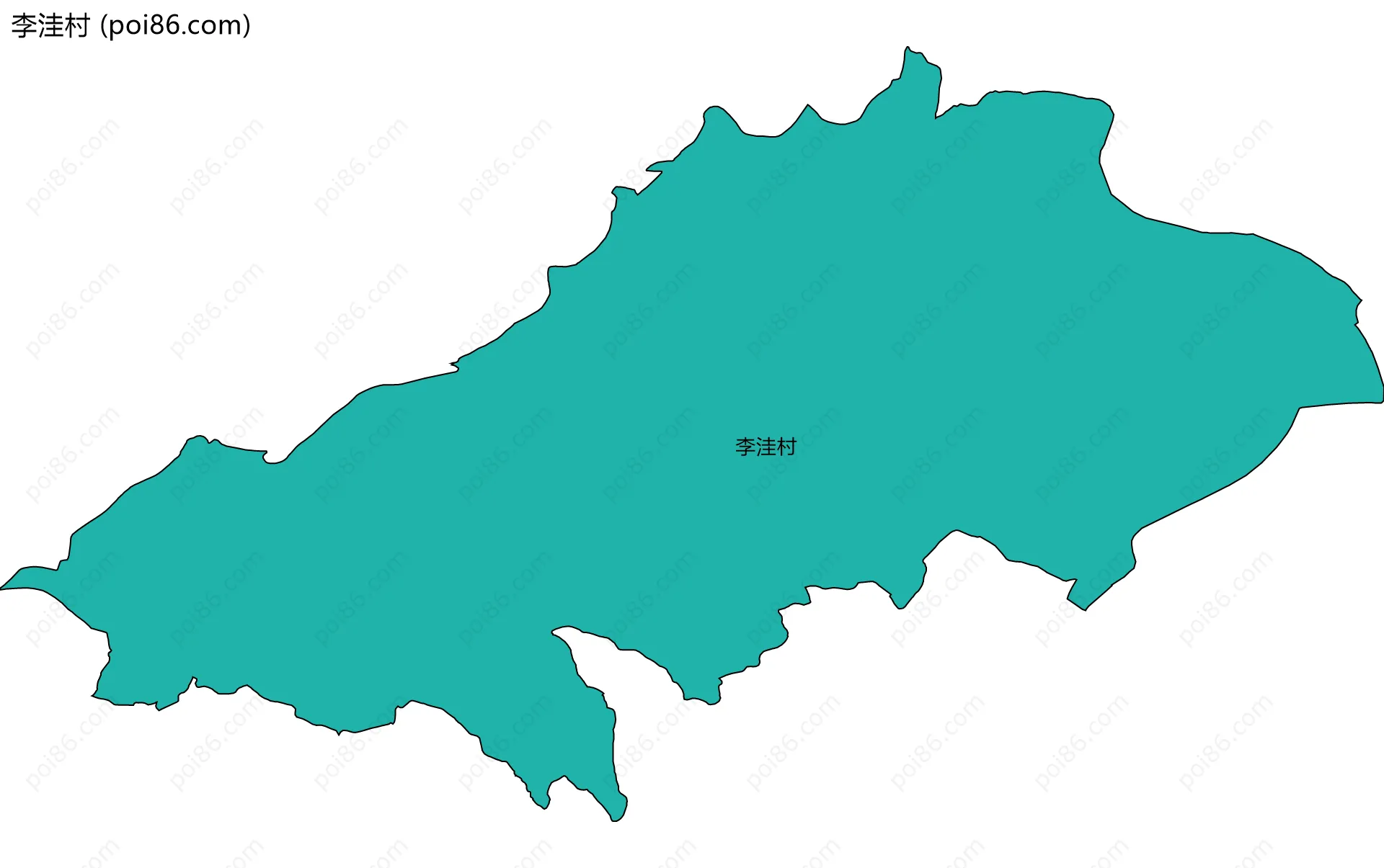 李洼村边界地图