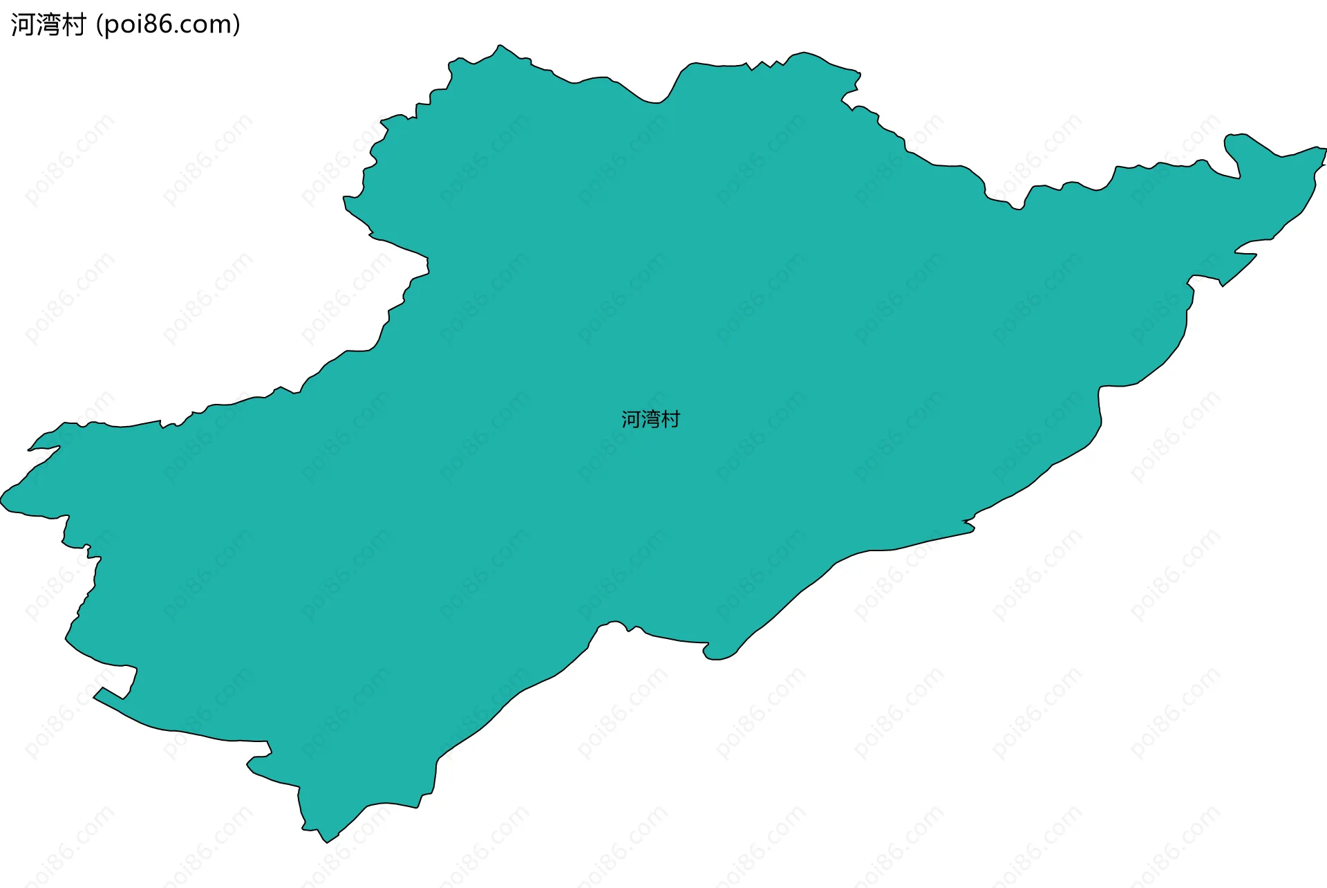 河湾村边界地图