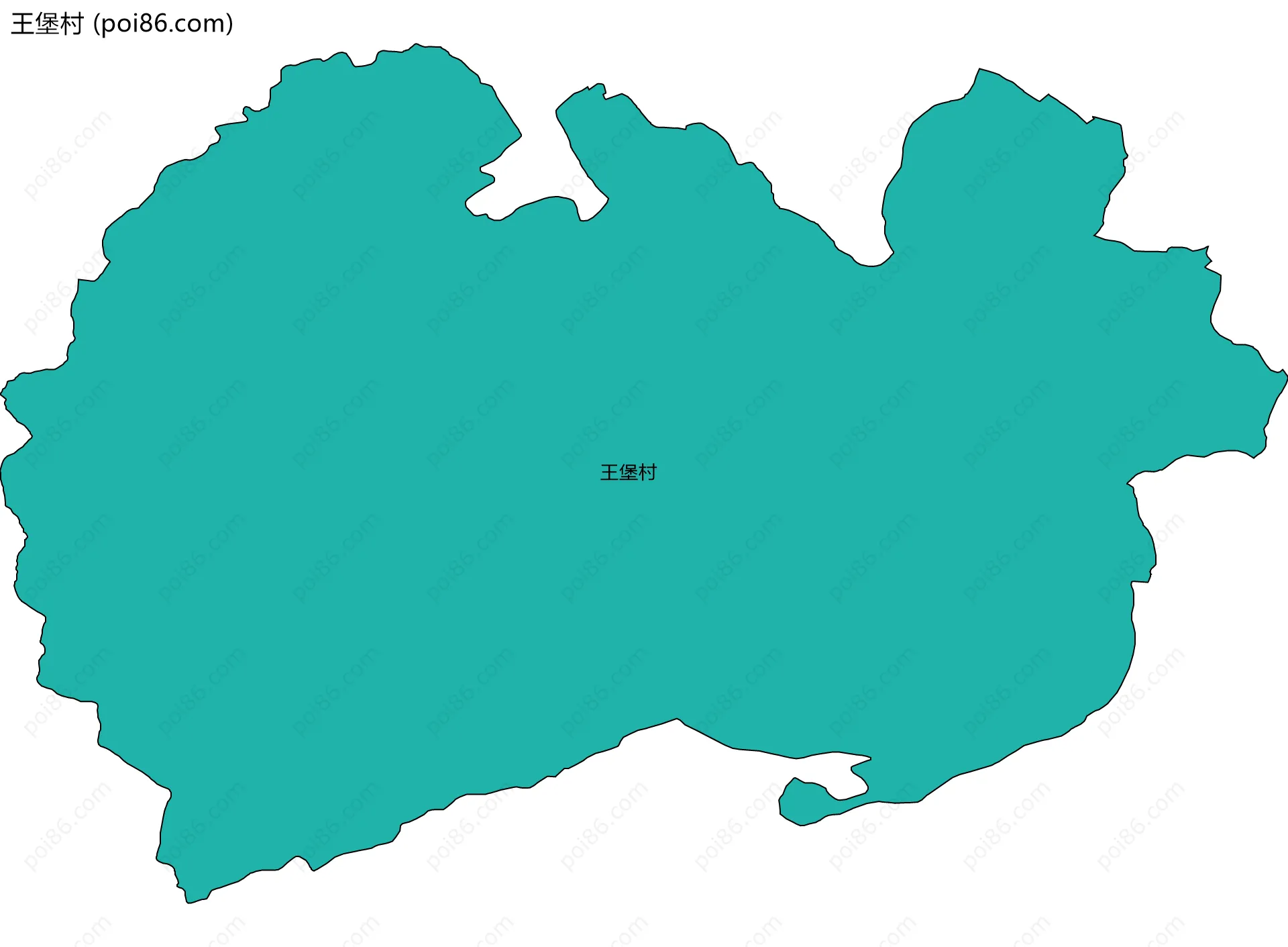 王堡村边界地图