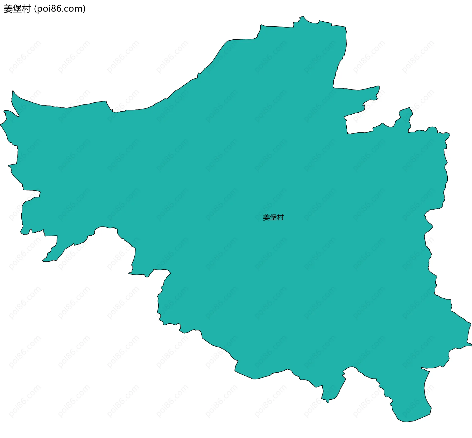 姜堡村边界地图