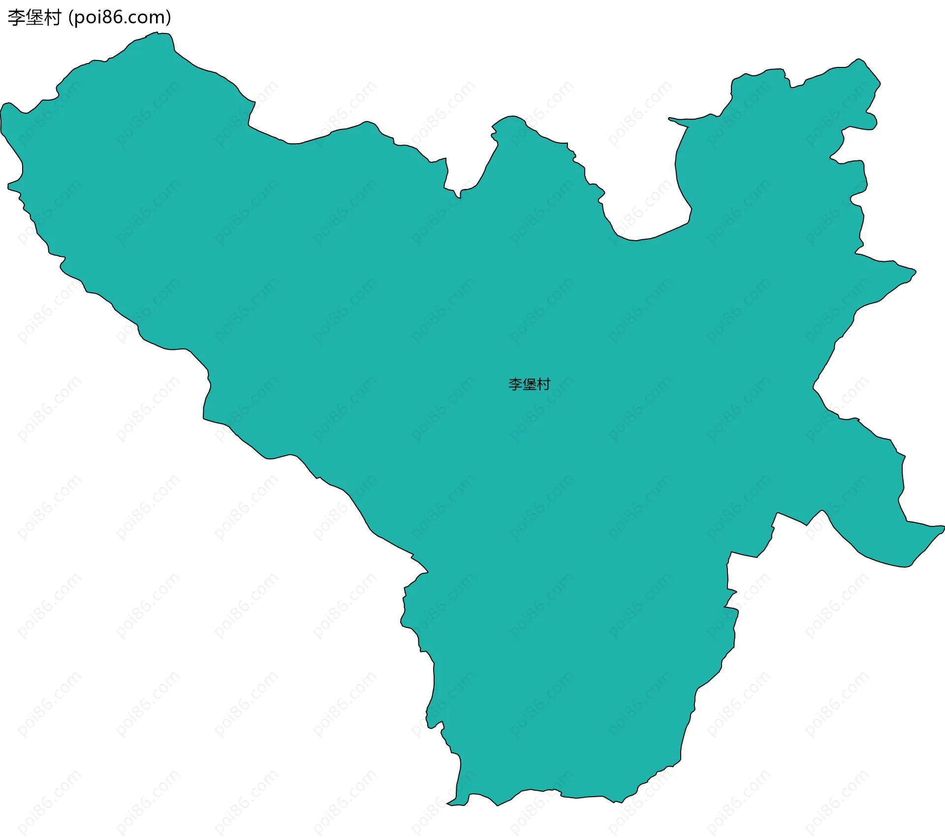 李堡村边界地图