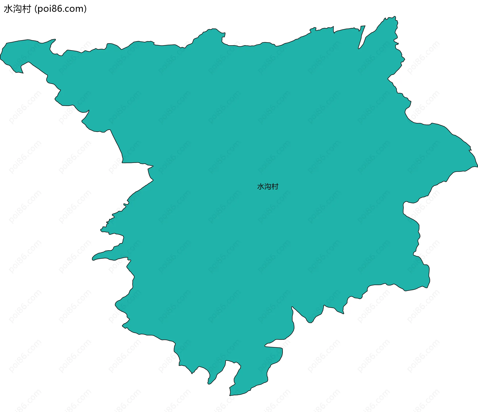 水沟村边界地图