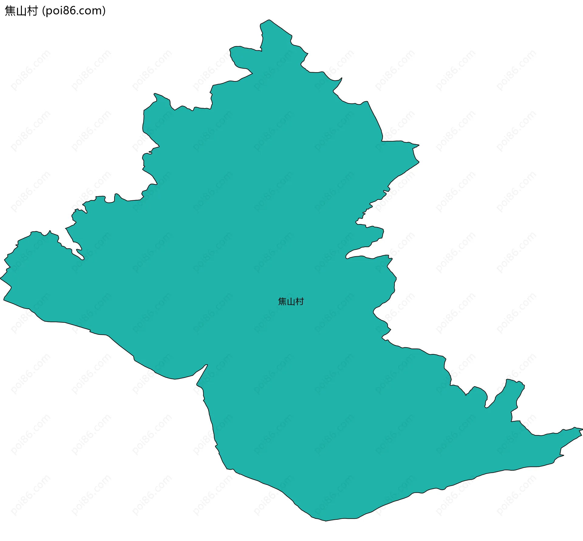 焦山村边界地图