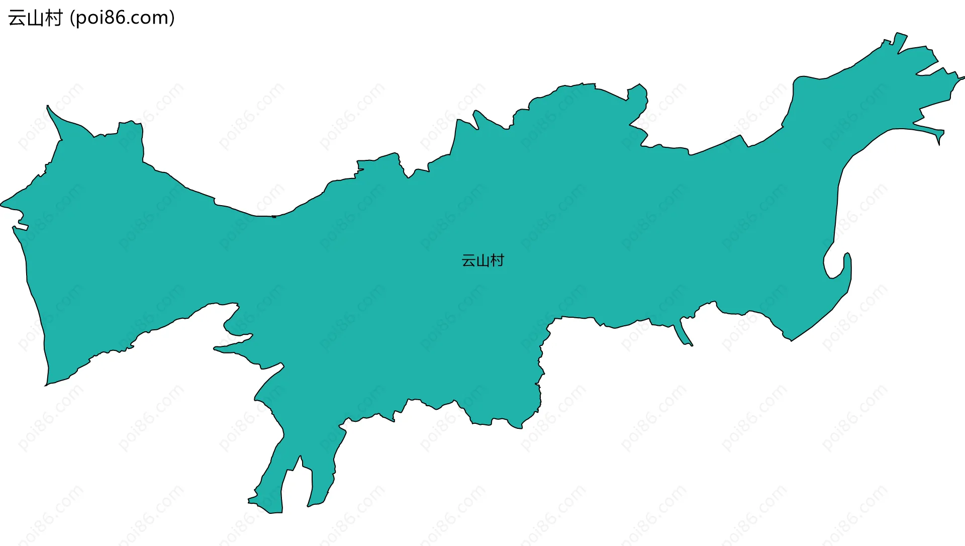 云山村边界地图