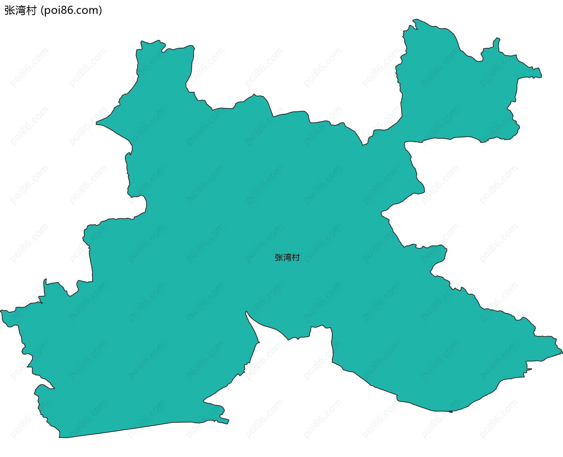 张湾村边界地图