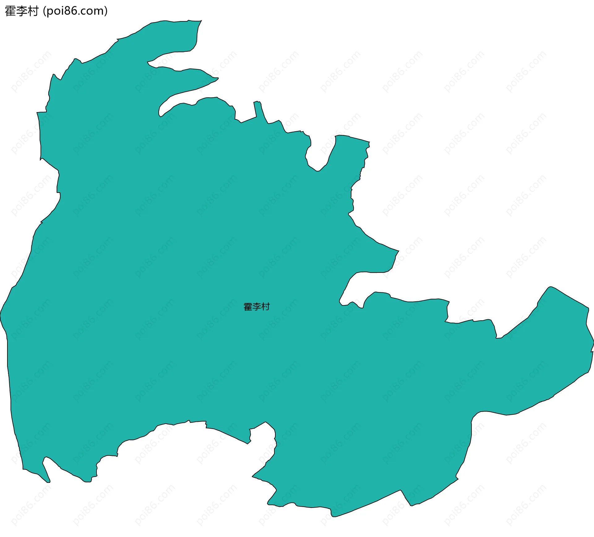 霍李村边界地图