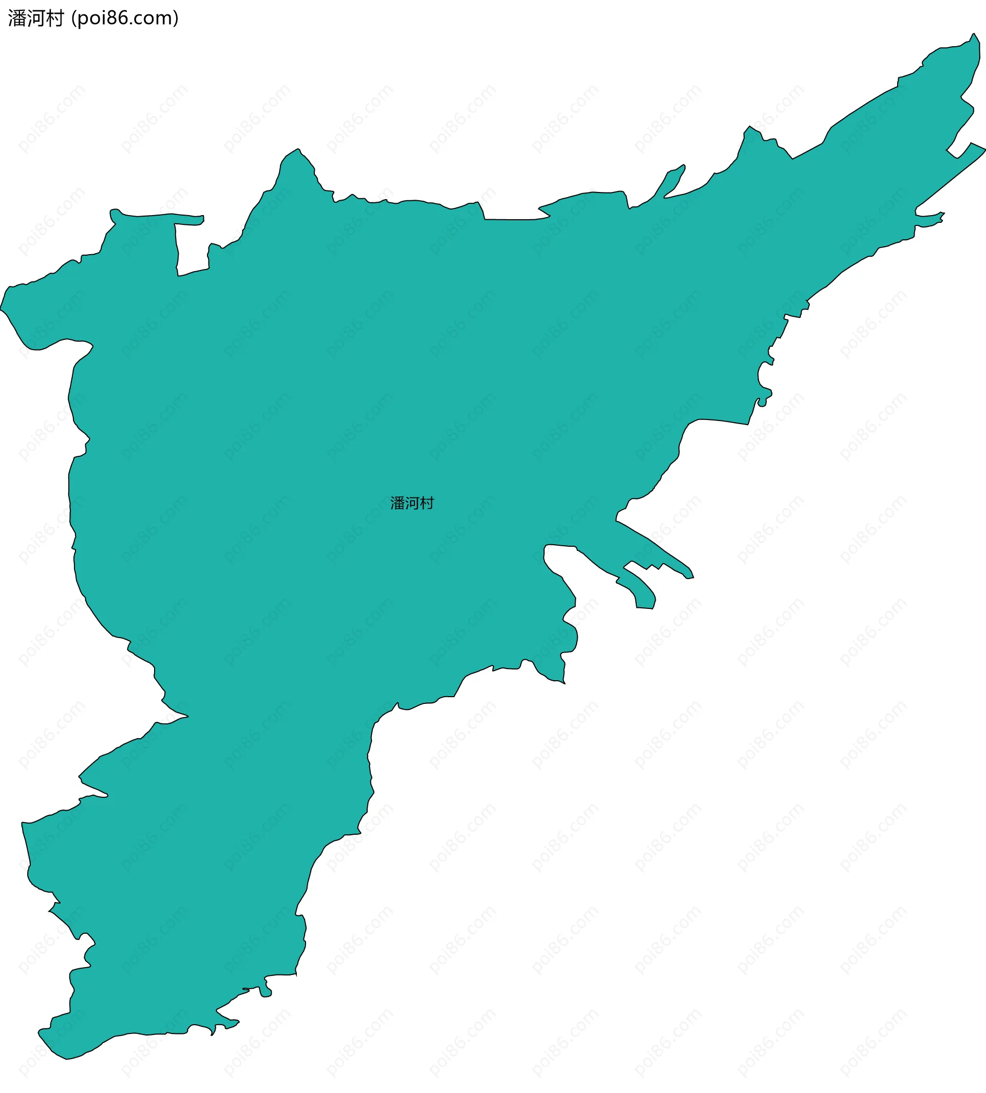 潘河村边界地图