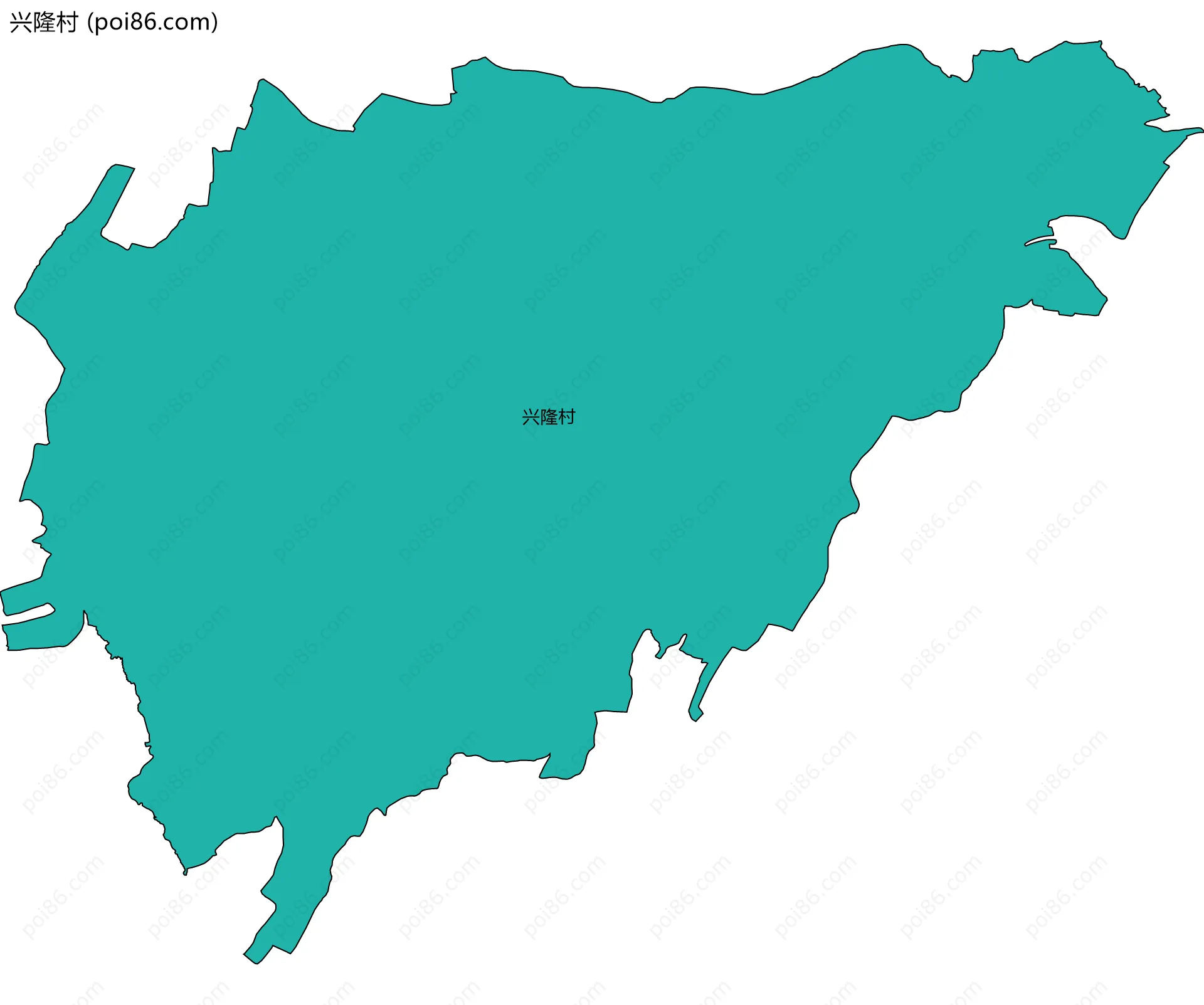 兴隆村边界地图