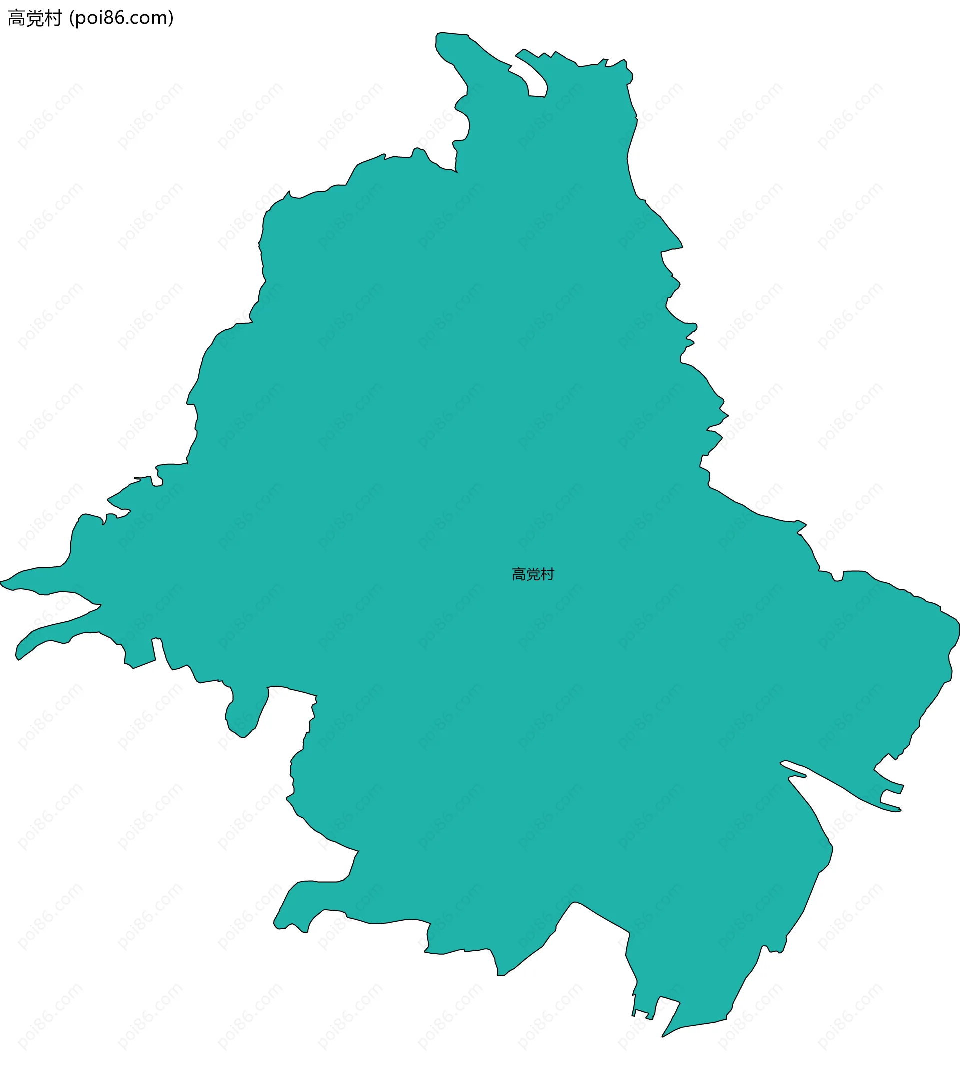 高党村边界地图