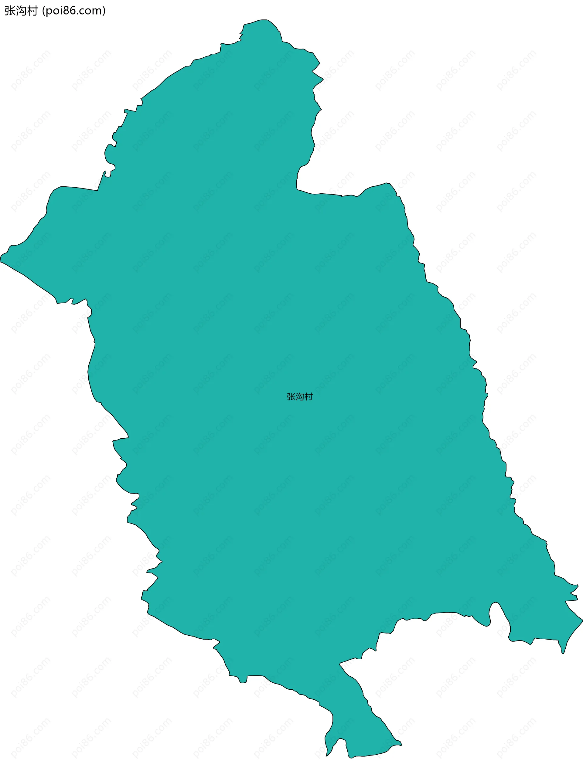 张沟村边界地图