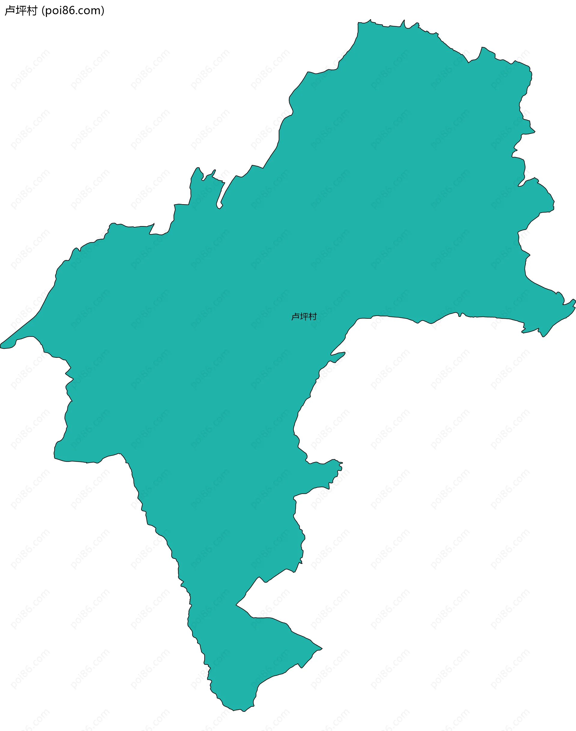 卢坪村边界地图