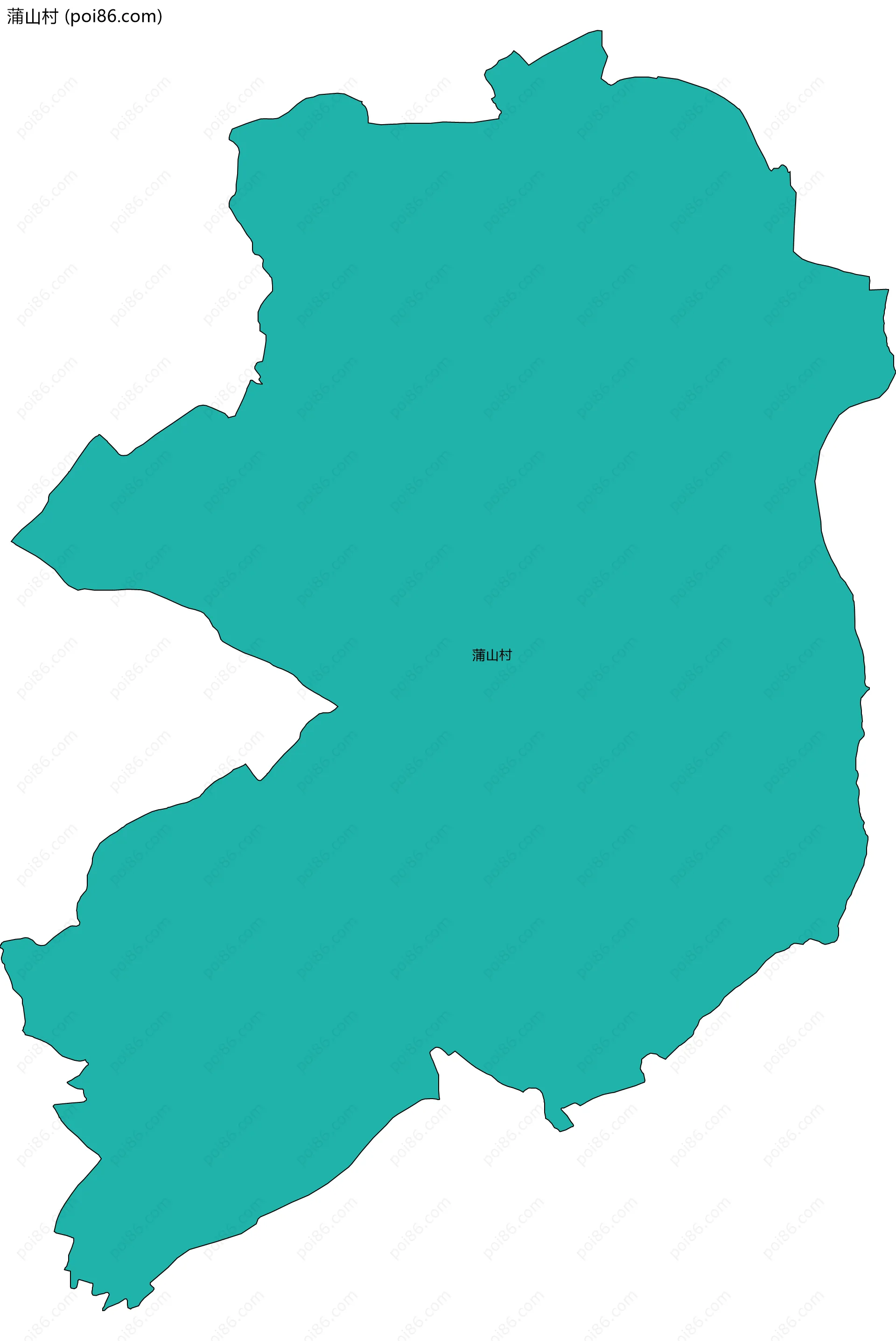 蒲山村边界地图