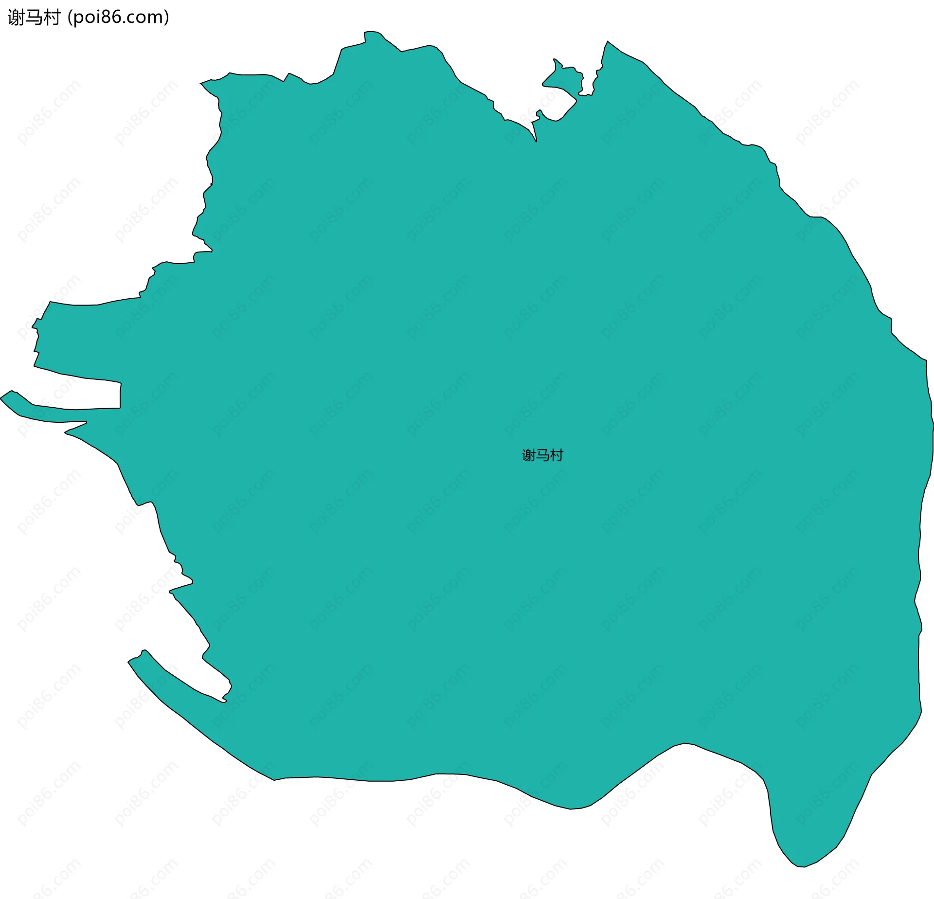 谢马村边界地图