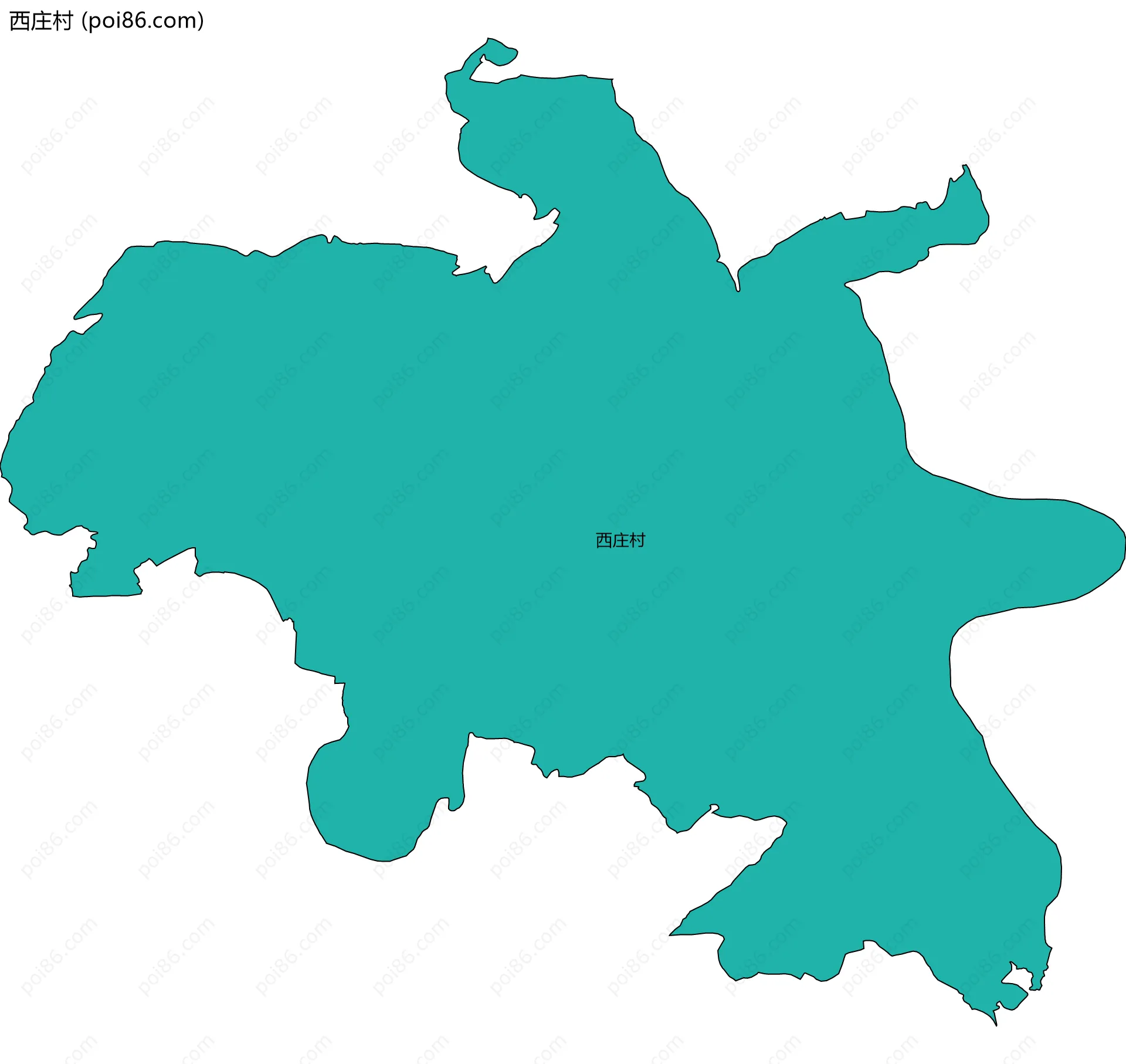 西庄村边界地图