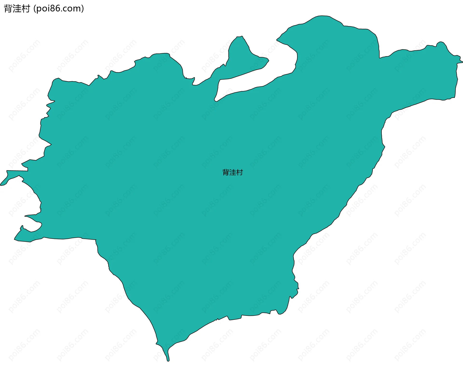 背洼村边界地图