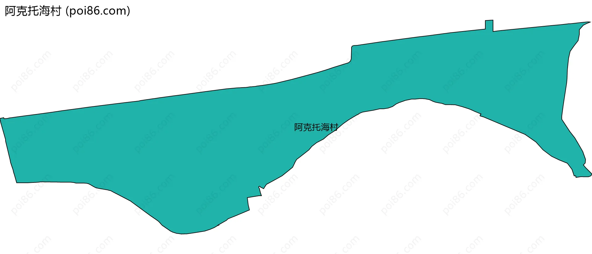 阿克托海村边界地图