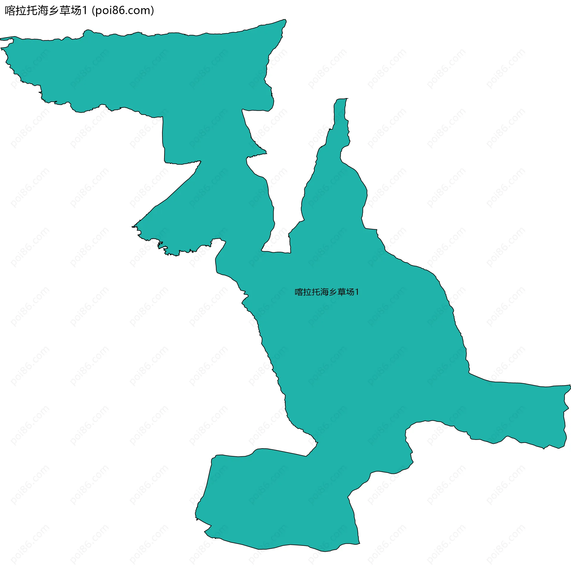 喀拉托海乡草场1边界地图