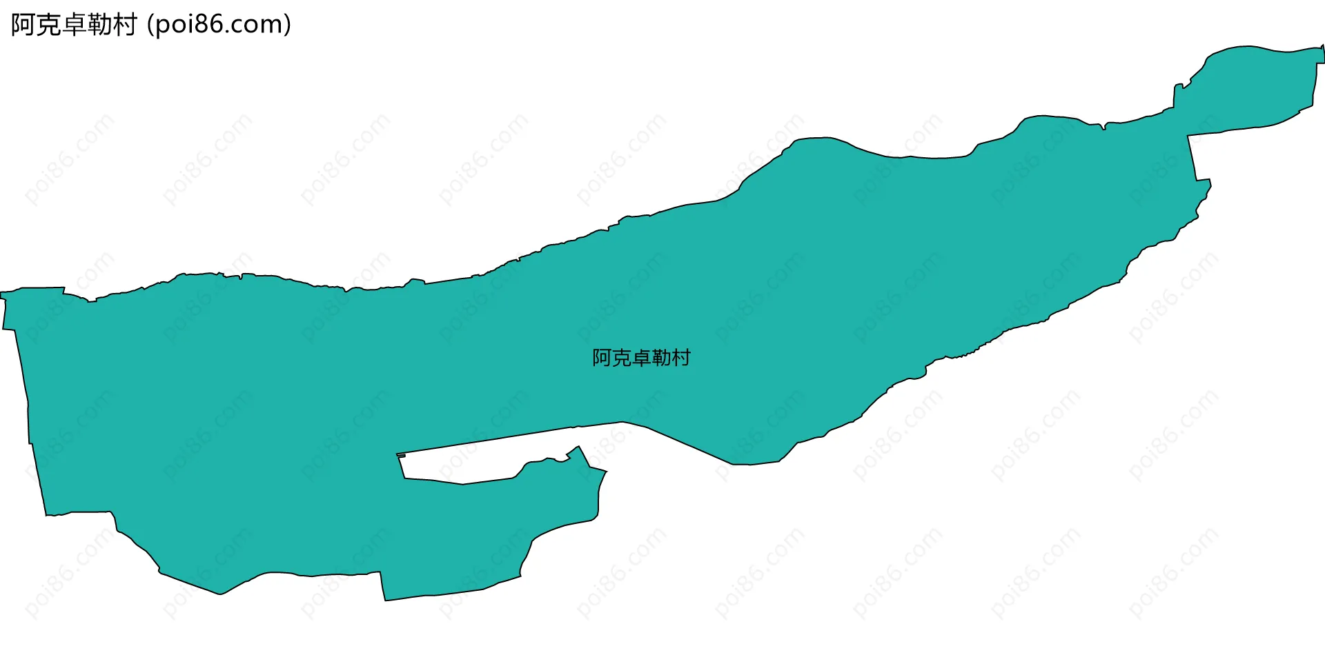 阿克卓勒村边界地图