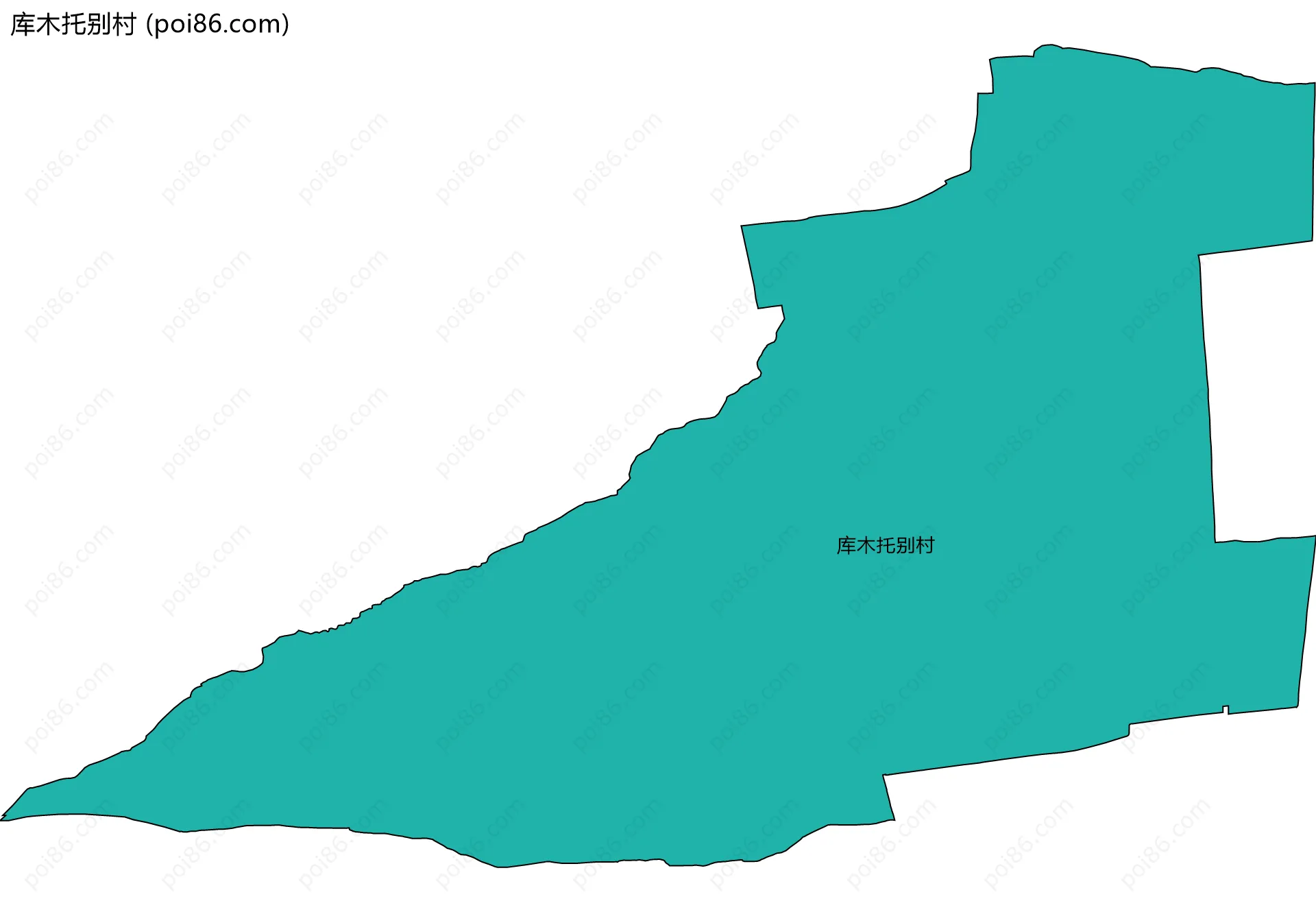 库木托别村边界地图
