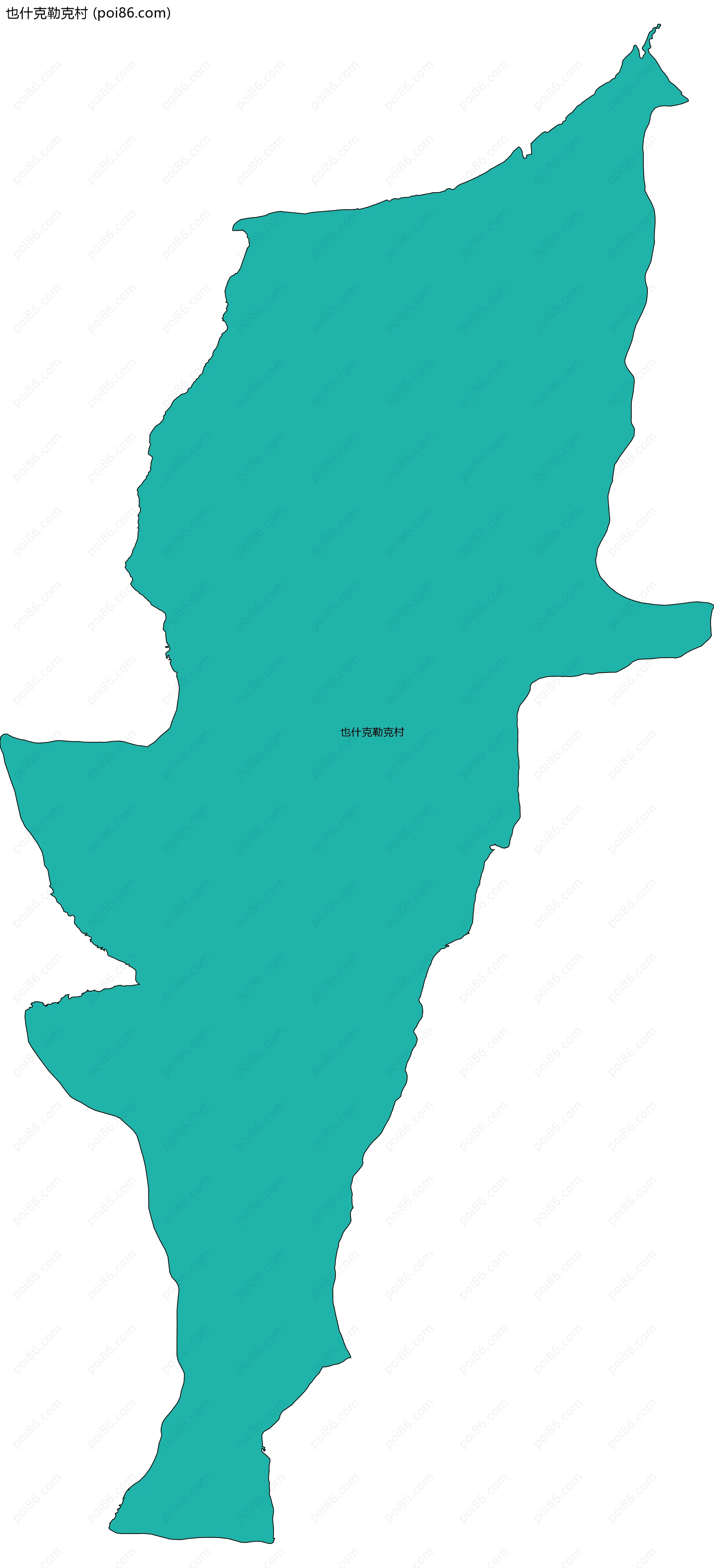 也什克勒克村边界地图