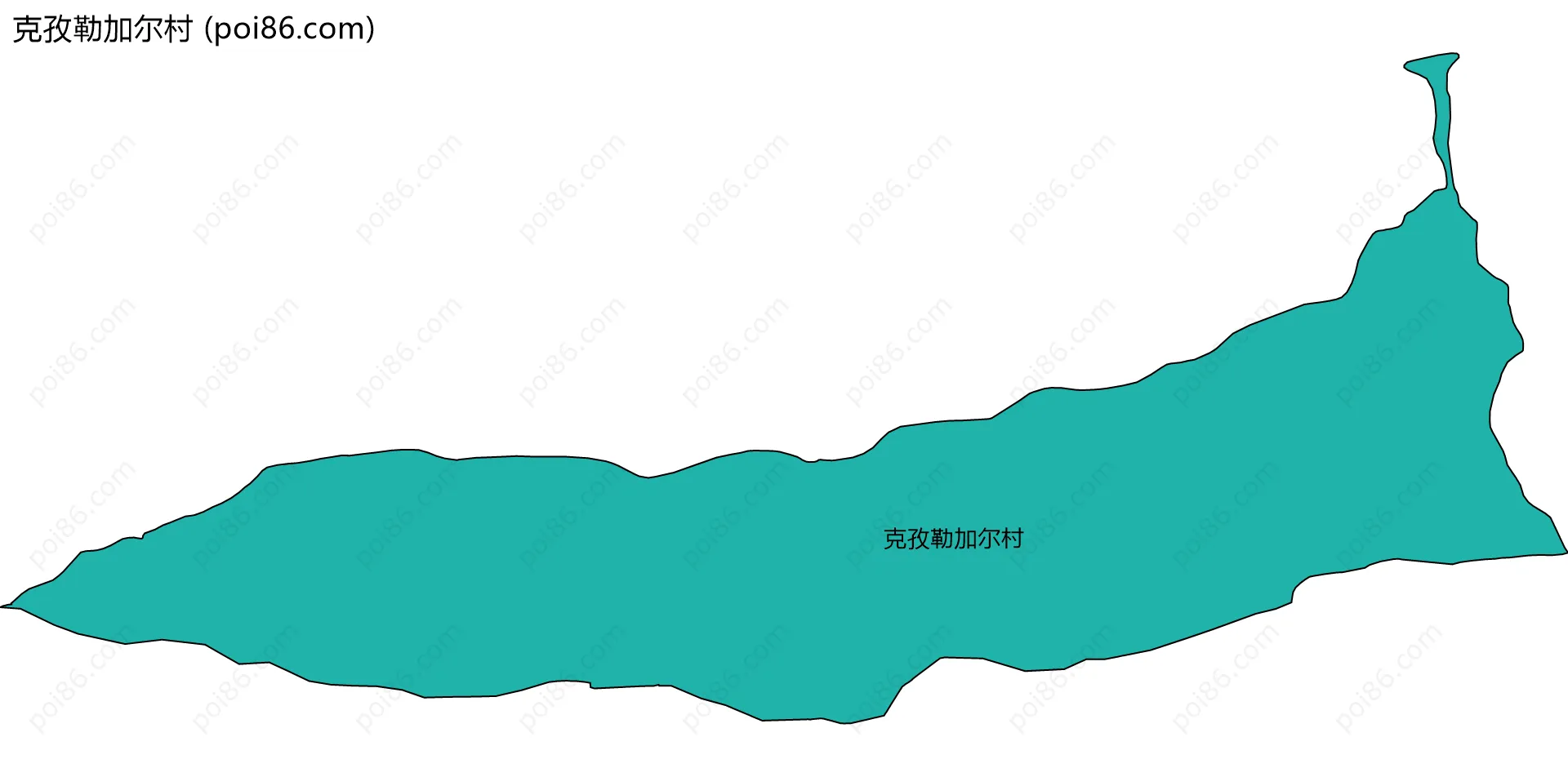 克孜勒加尔村边界地图