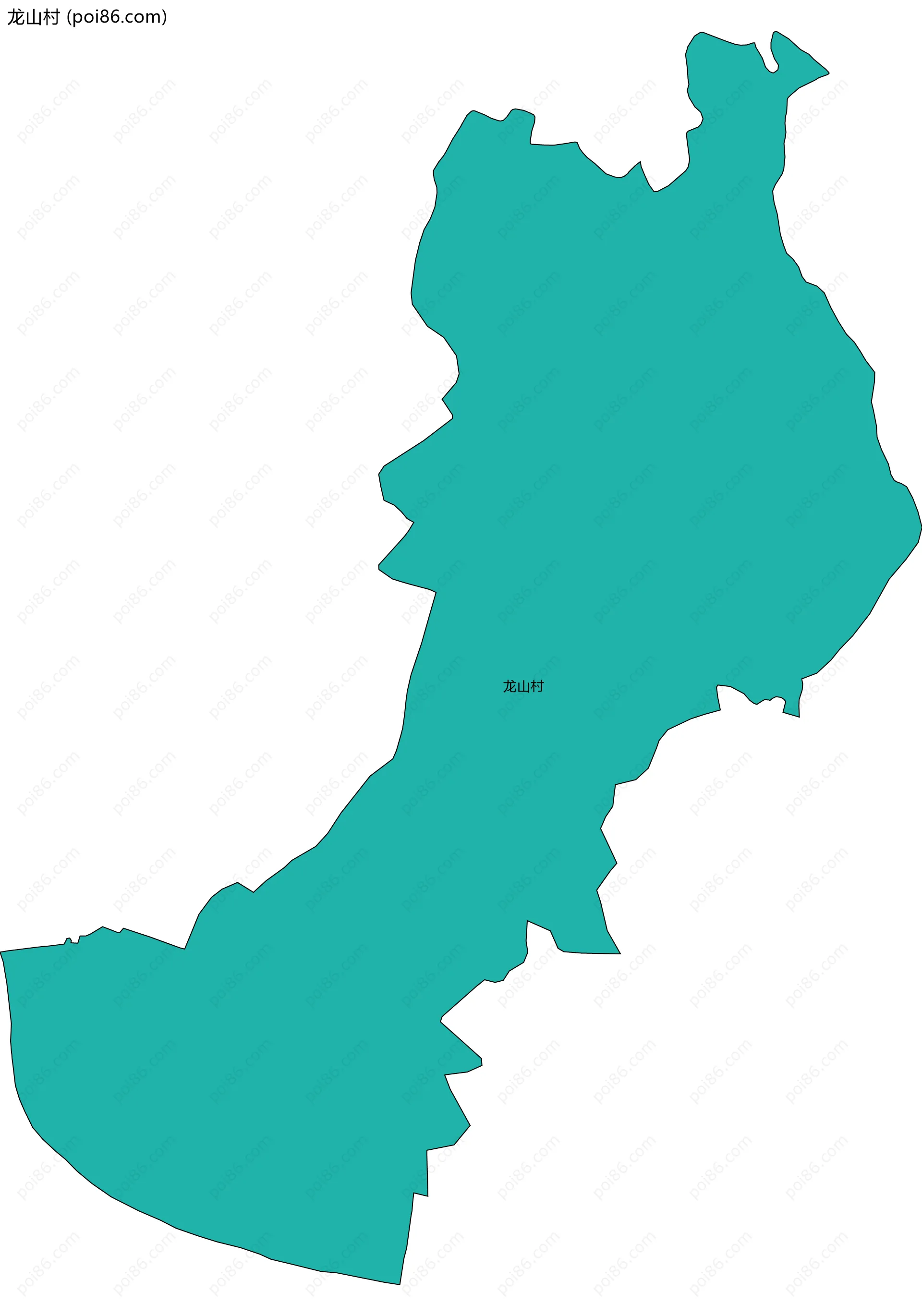 龙山村边界地图