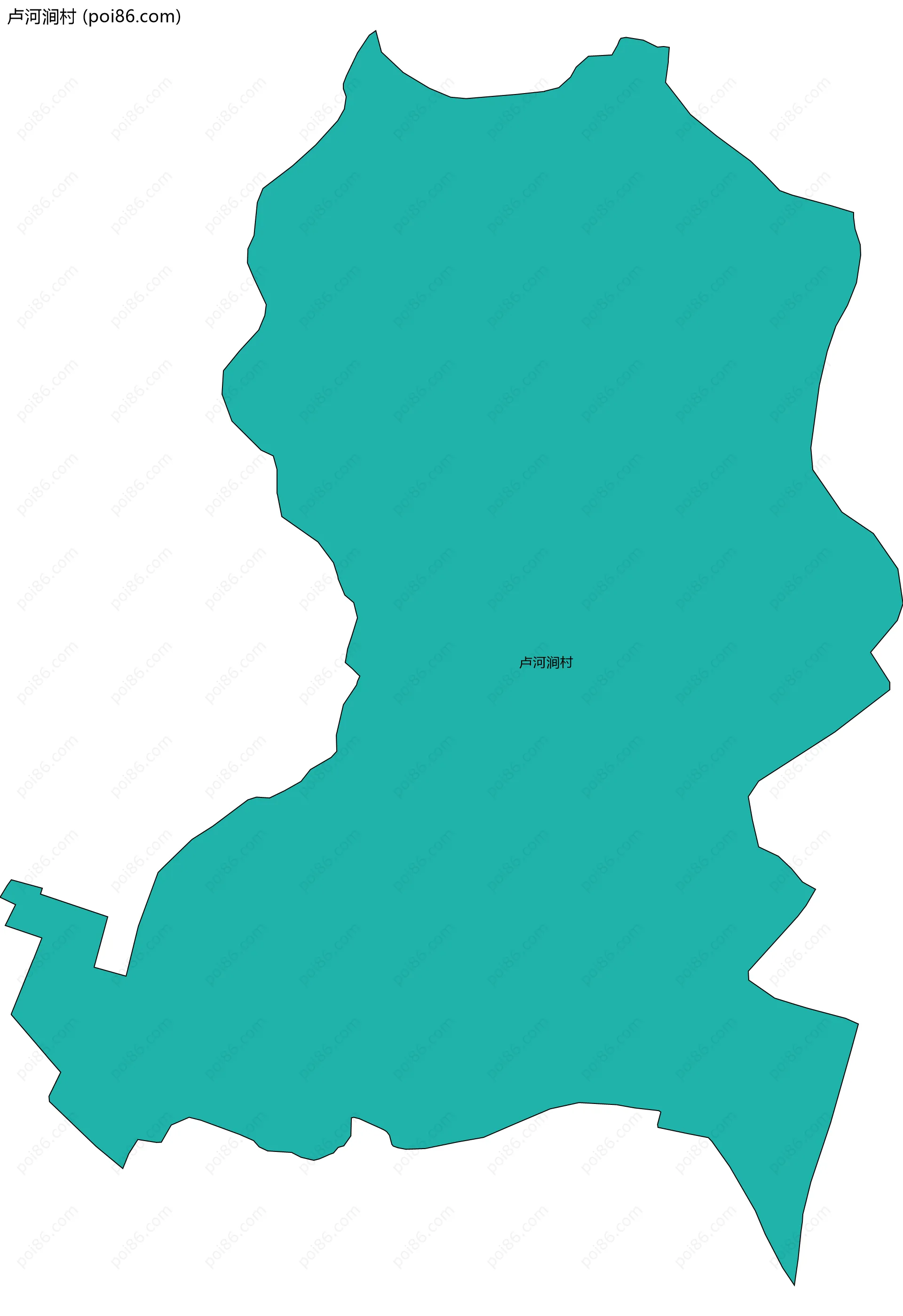 卢河涧村边界地图