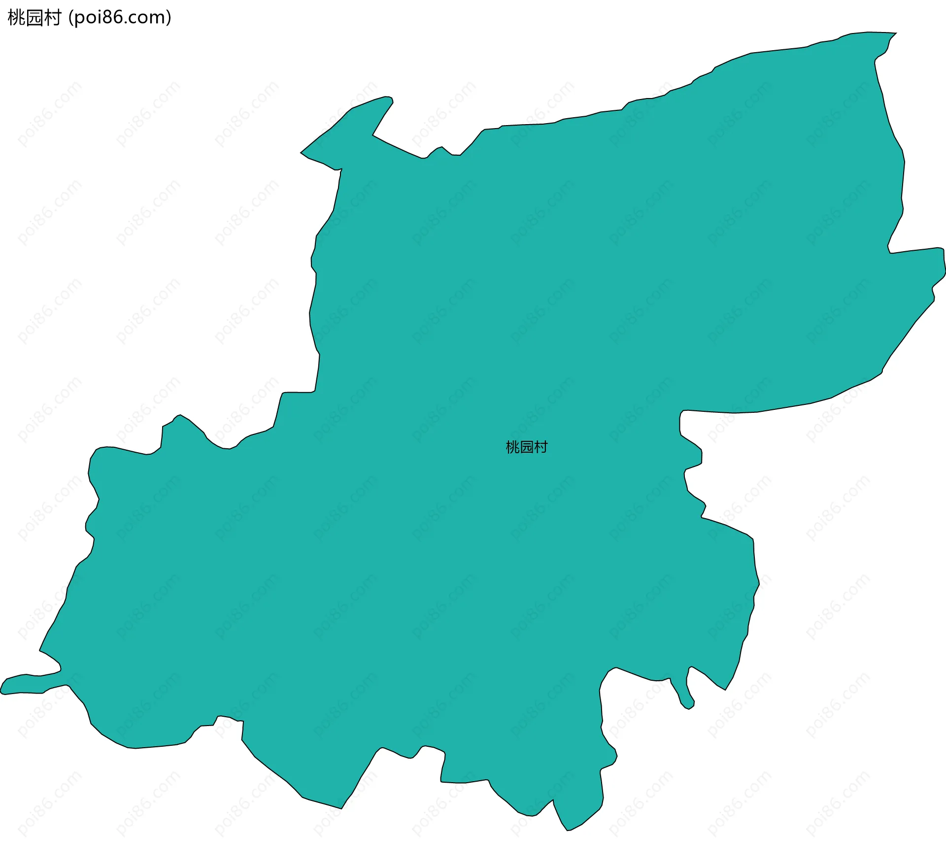 桃园村边界地图