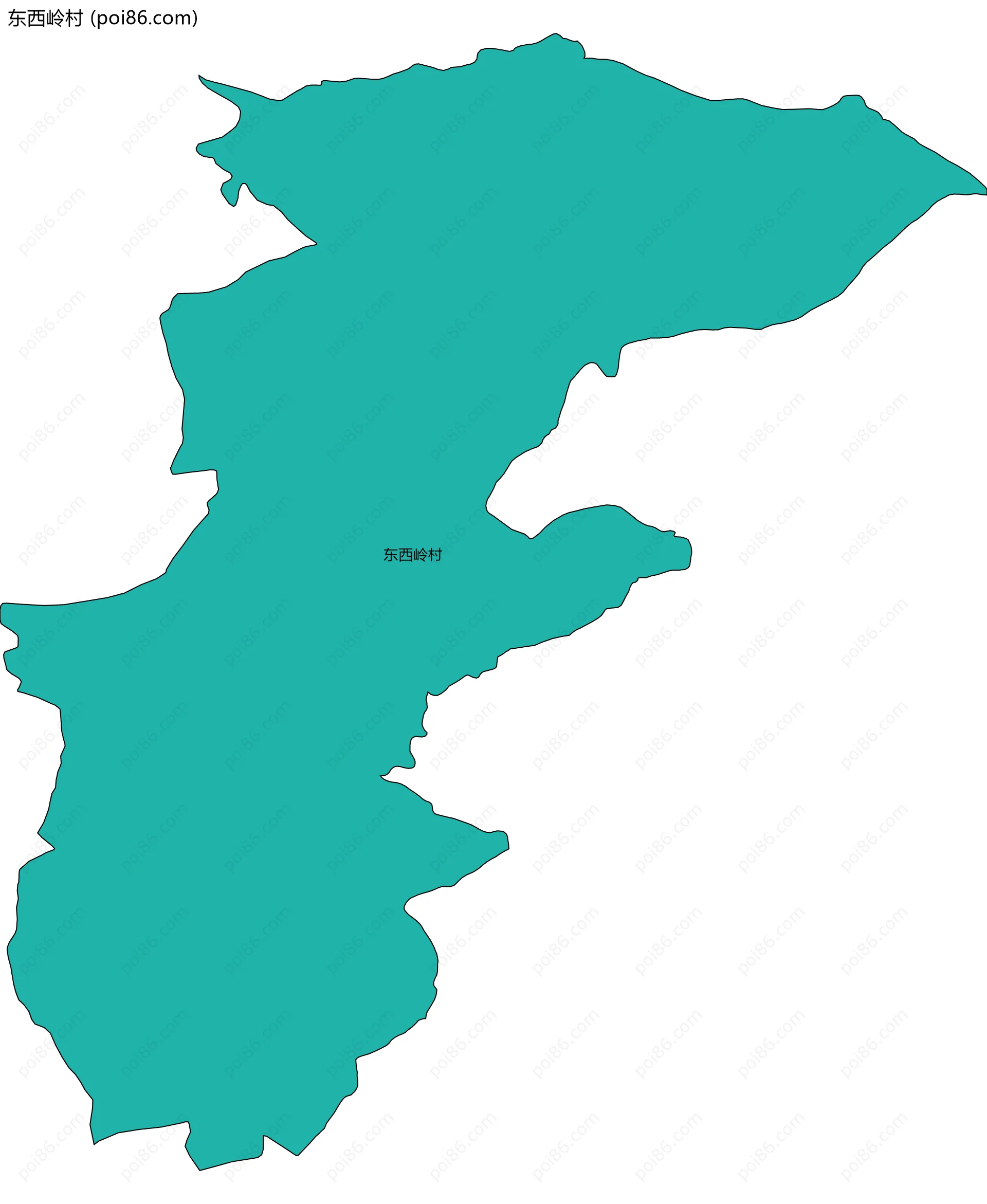 东西岭村边界地图