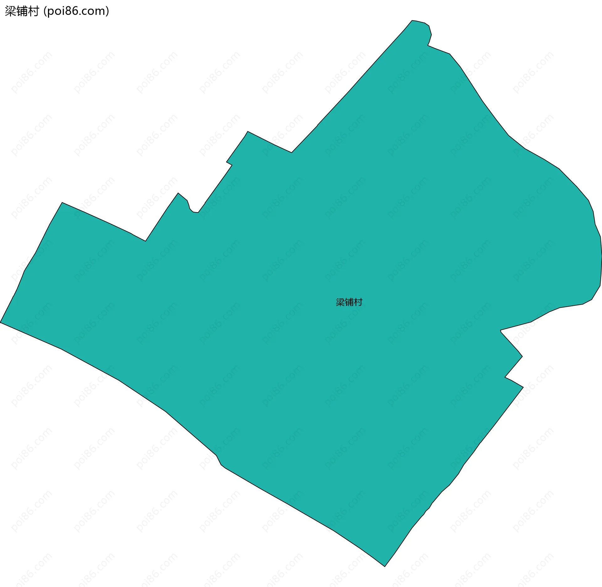 梁铺村边界地图