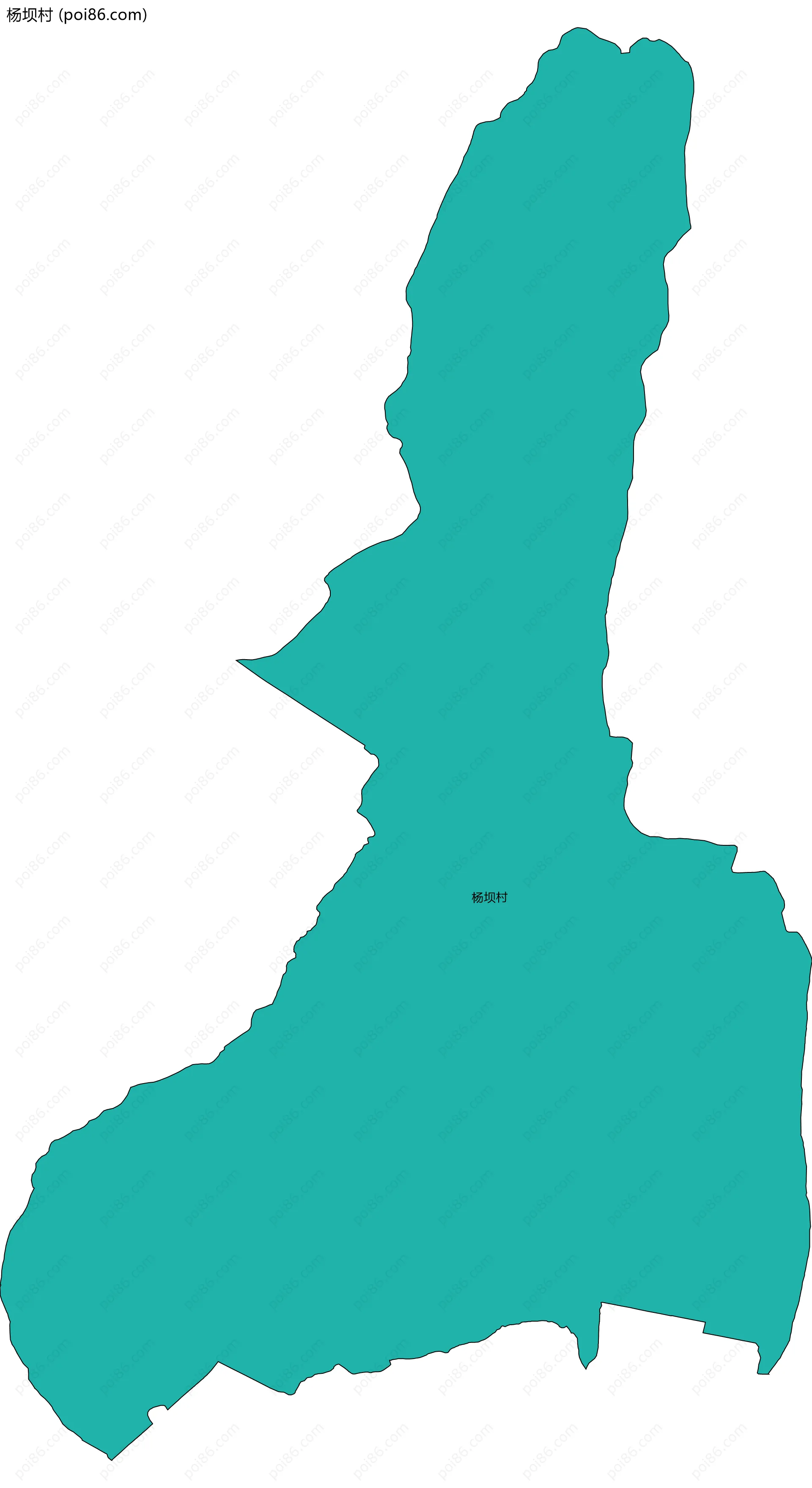 杨坝村边界地图