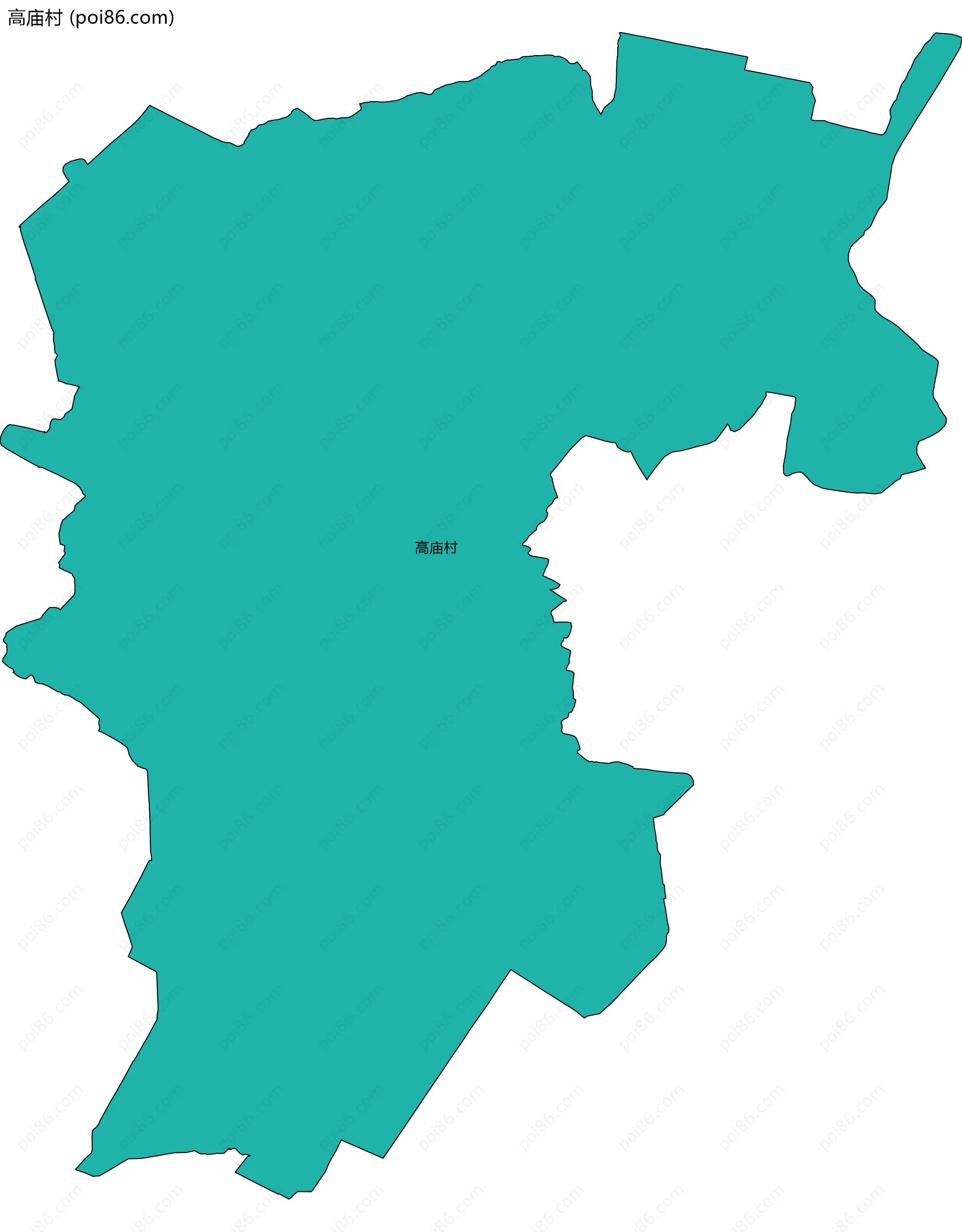 高庙村边界地图