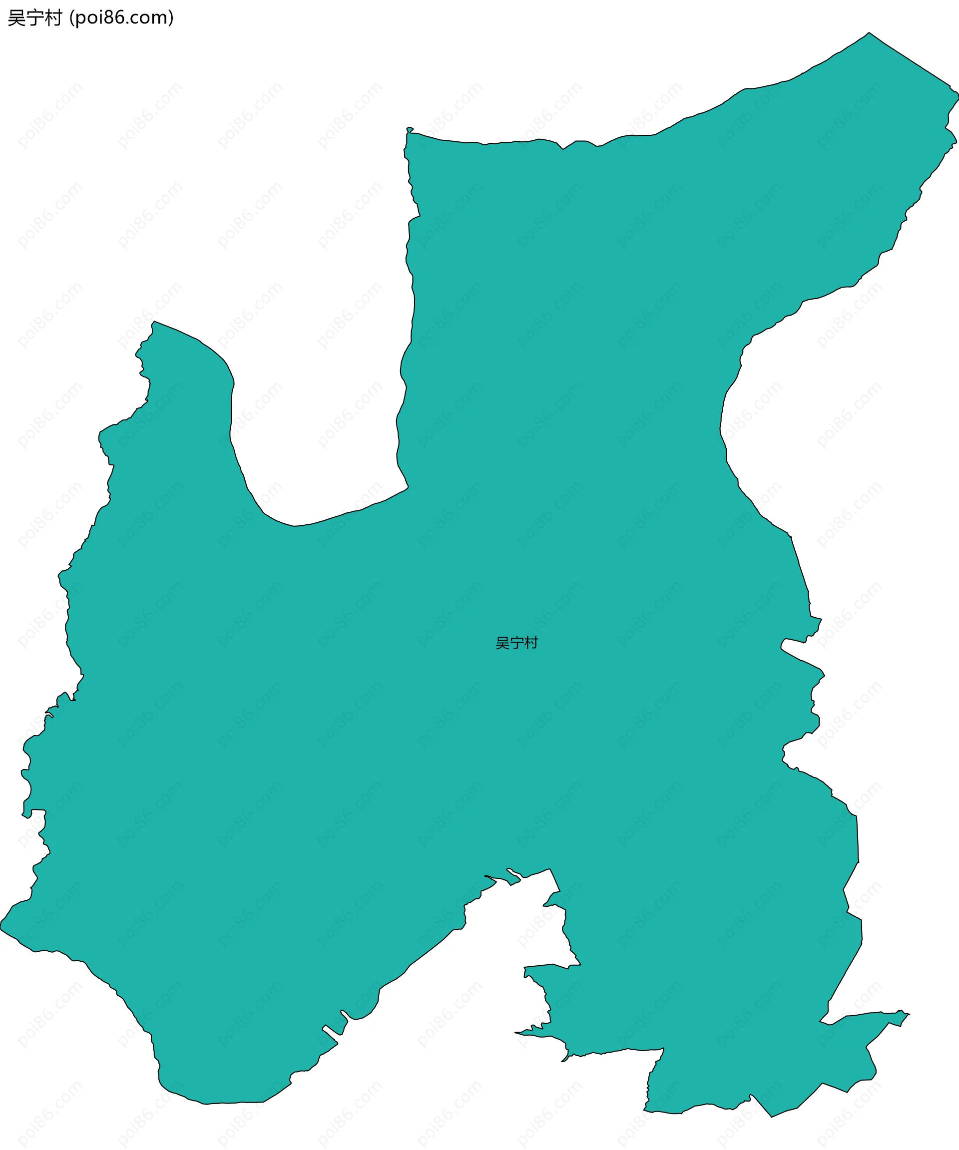 吴宁村边界地图