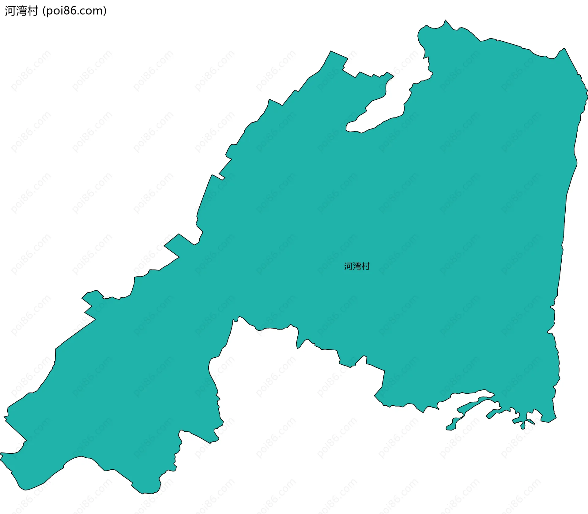 河湾村边界地图