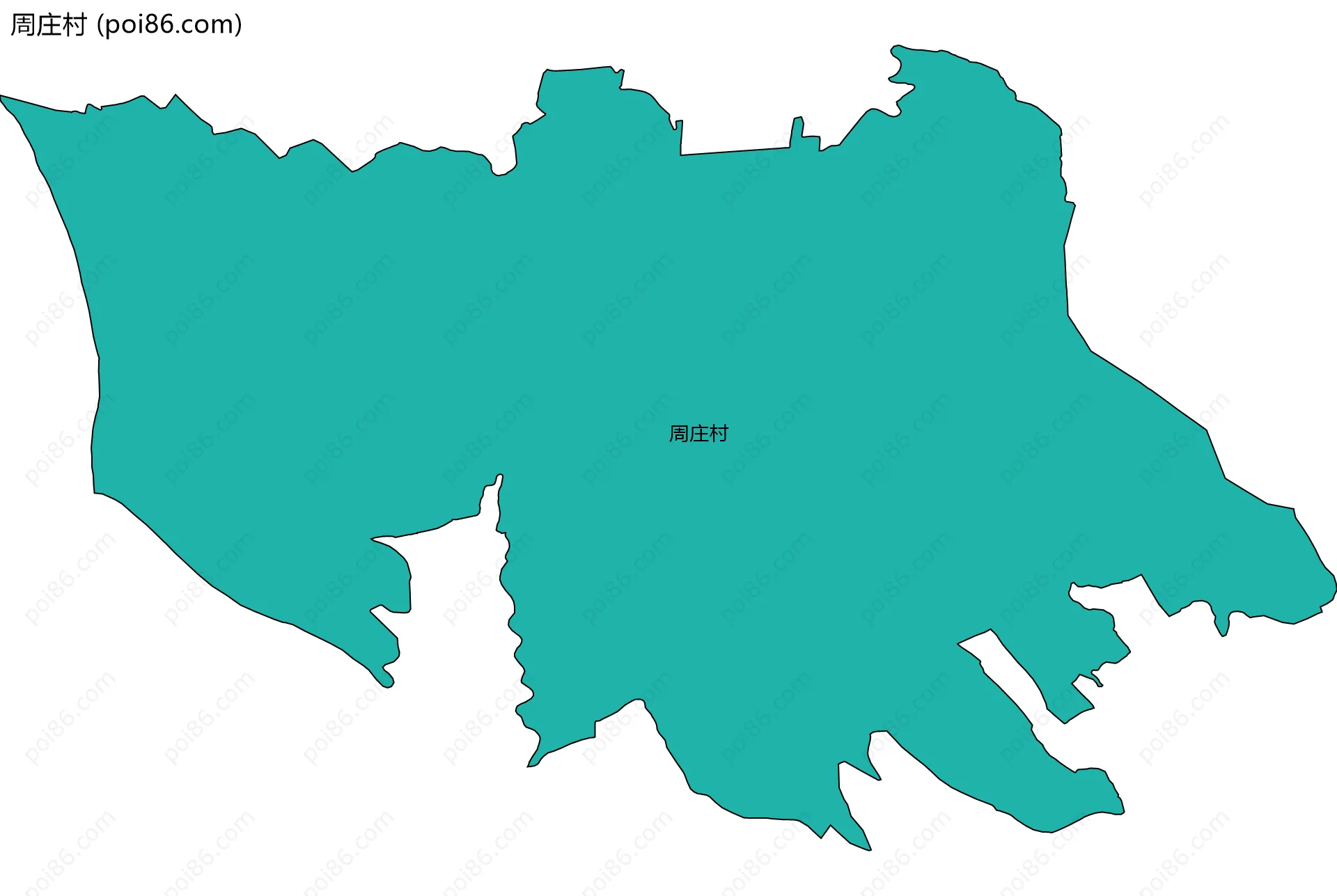 周庄村边界地图