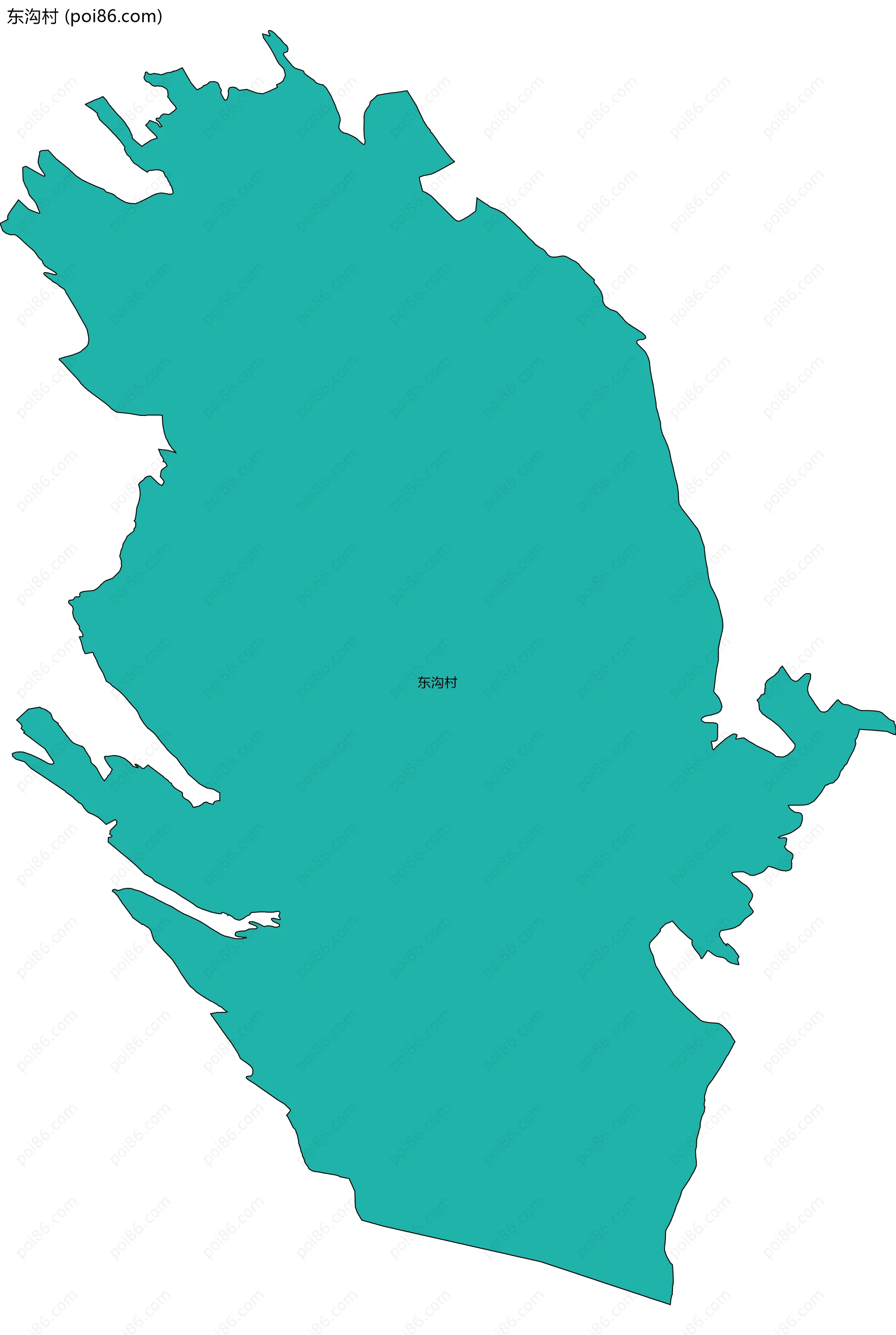 东沟村边界地图