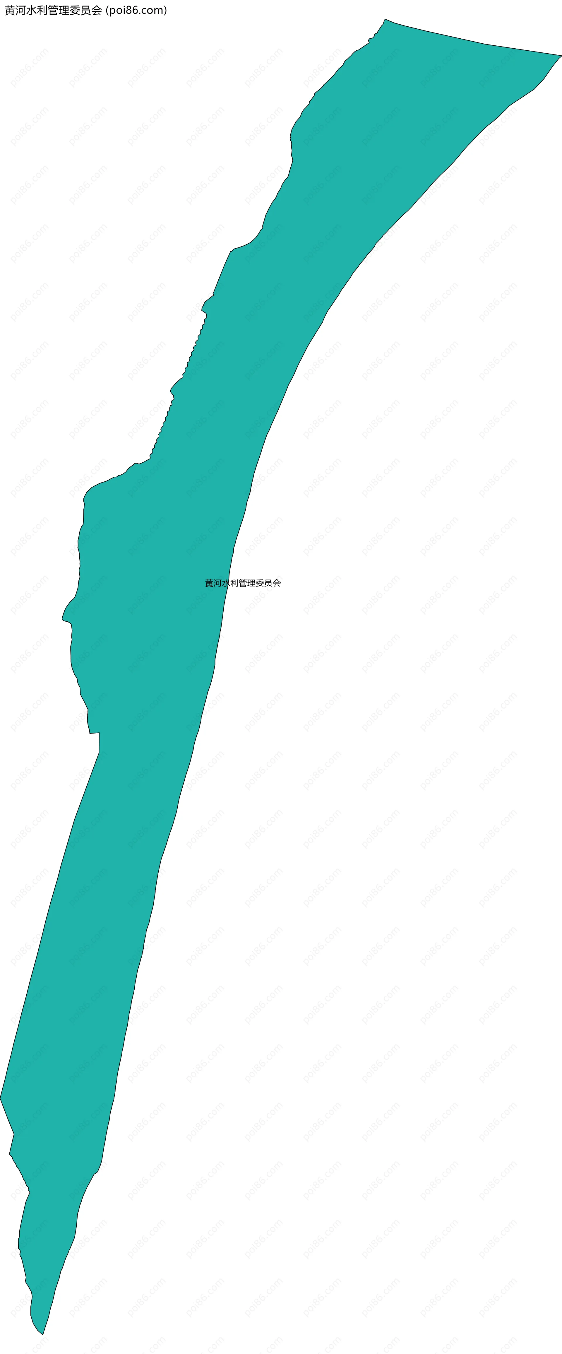 黄河水利管理委员会边界地图