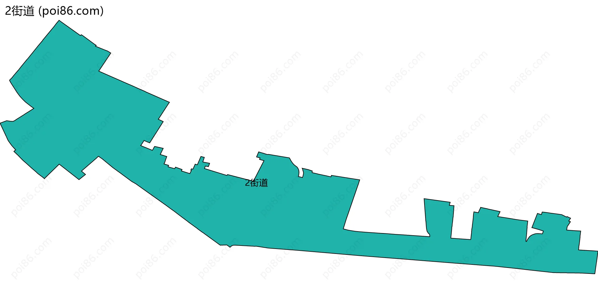 2街道边界地图