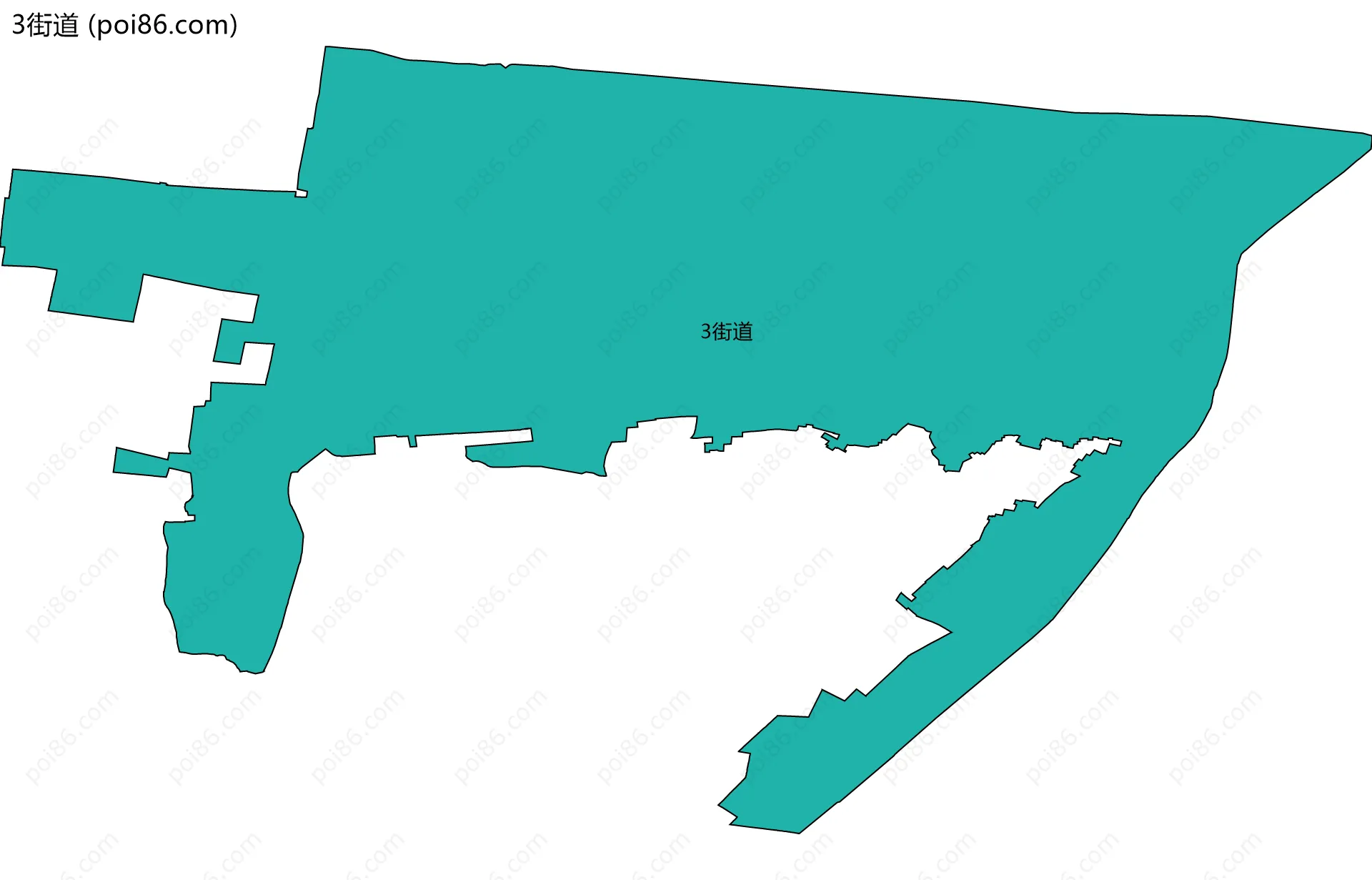 3街道边界地图