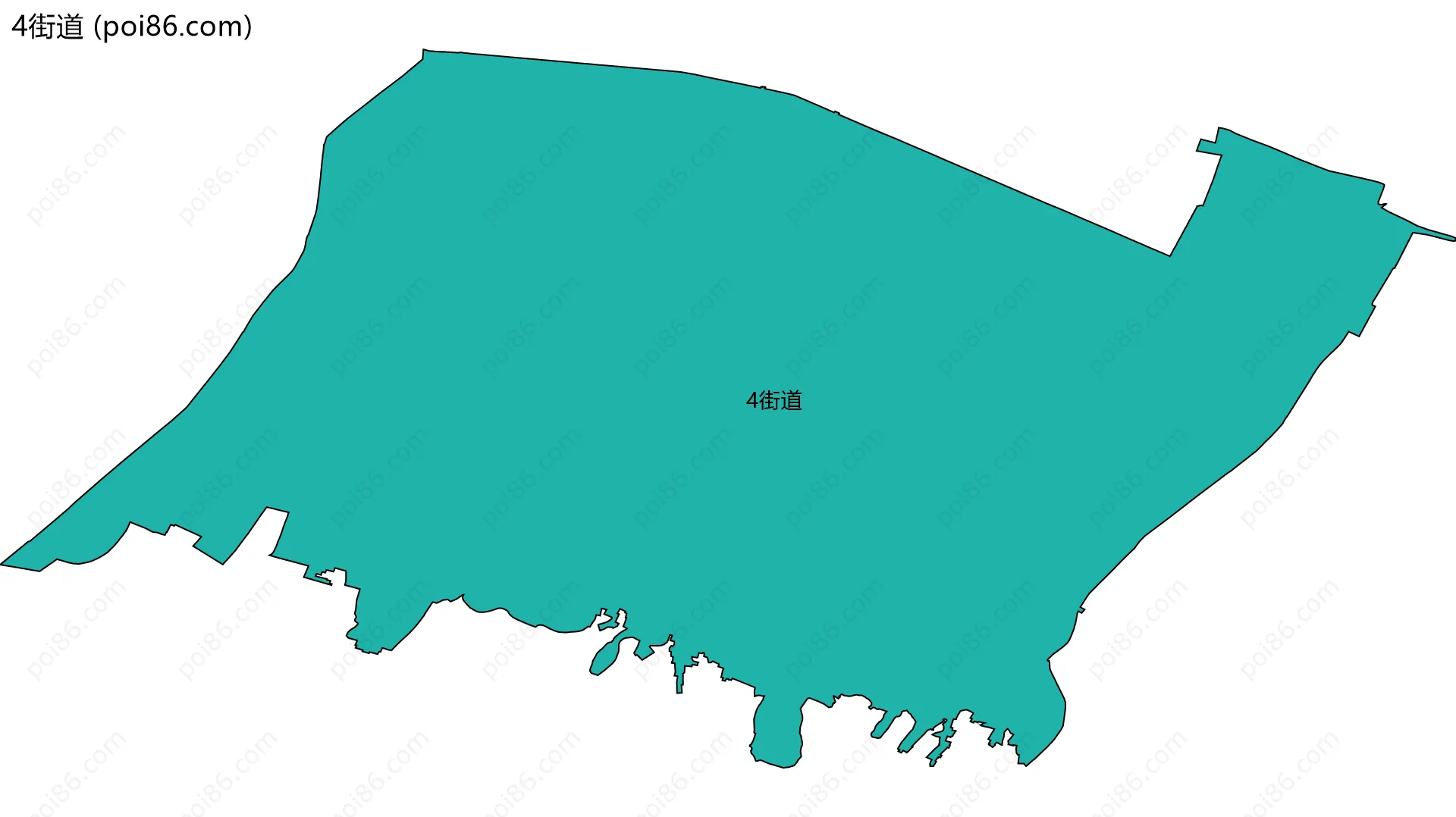 4街道边界地图