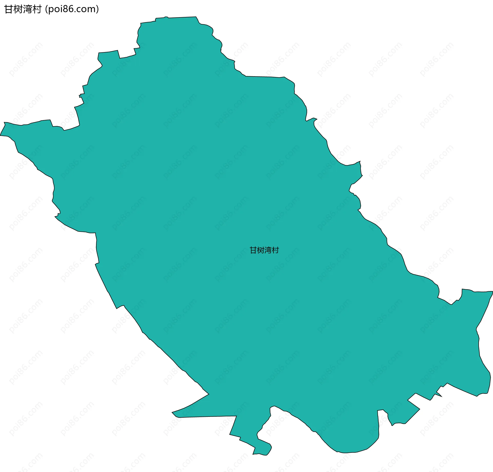 甘树湾村边界地图